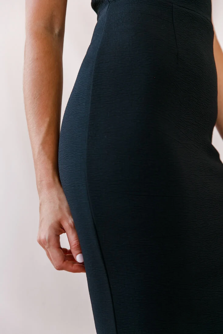 Georgia Square Neckline Midi Dress Black - Image 13