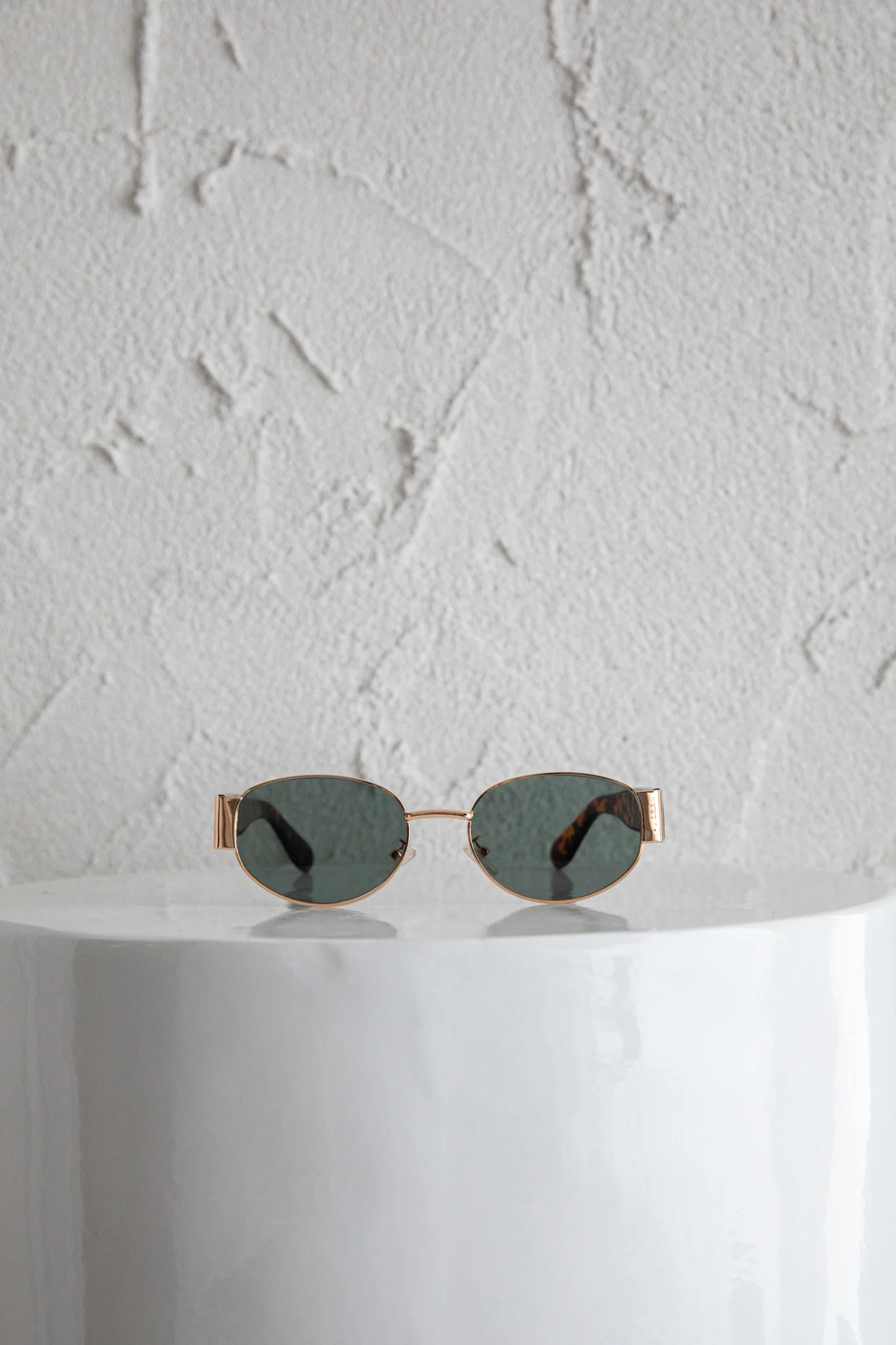 Germa Oval Metal Sunglasses Tort - Image 2