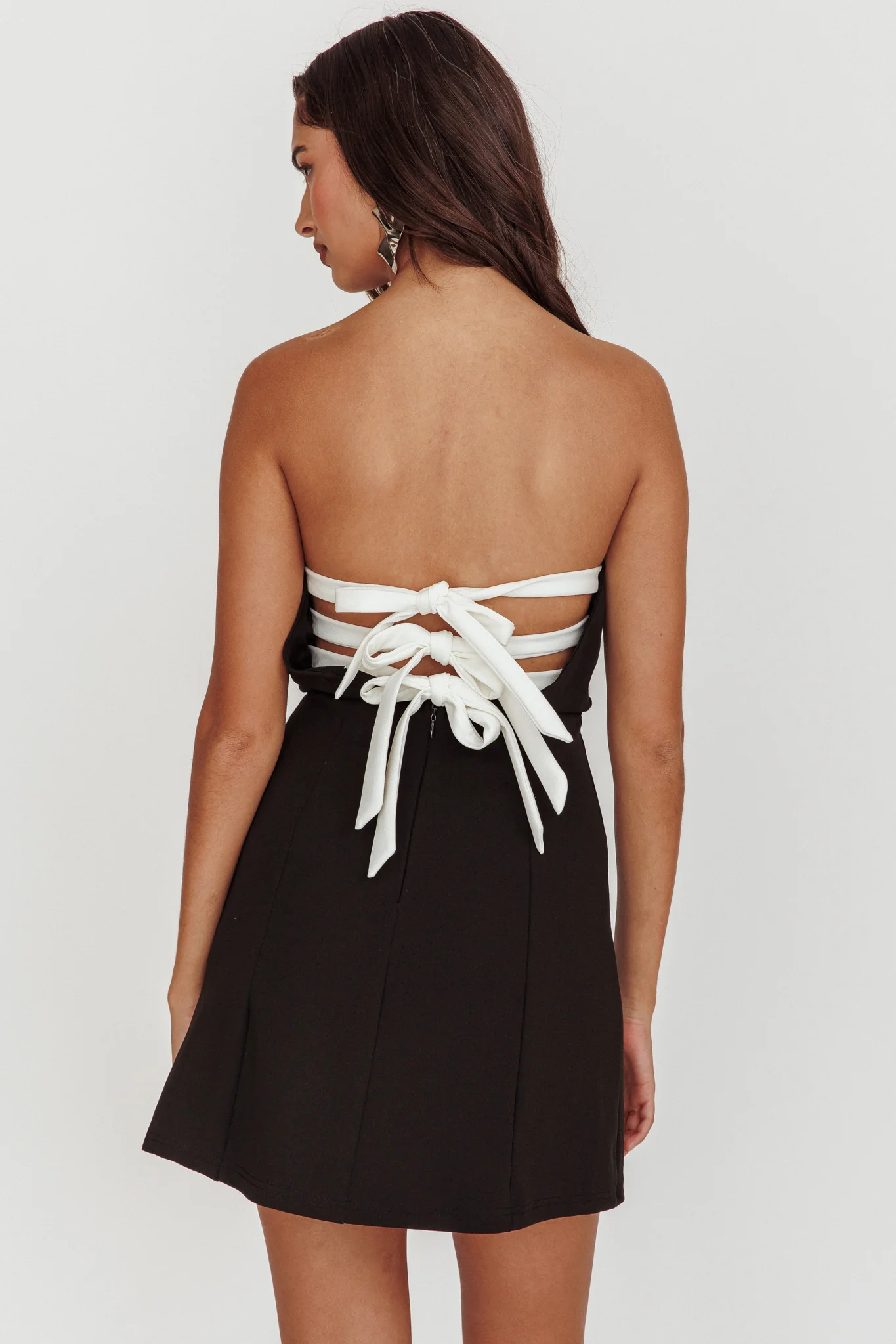 Ginger Strapless Sweetheart Mini Dress Black - Image 2