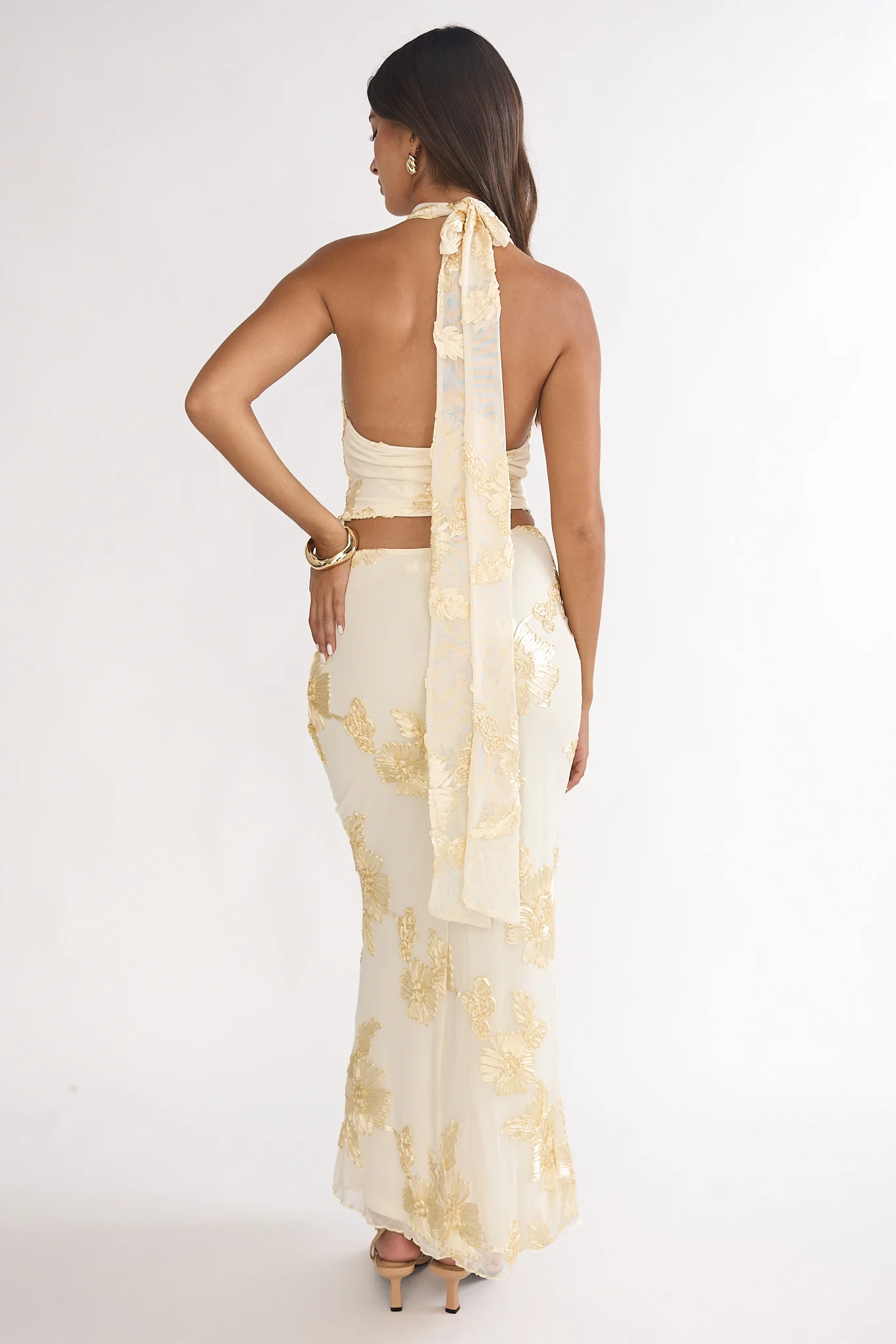 Golden Hours Maxi Skirt Embellished Yellow - Image 2