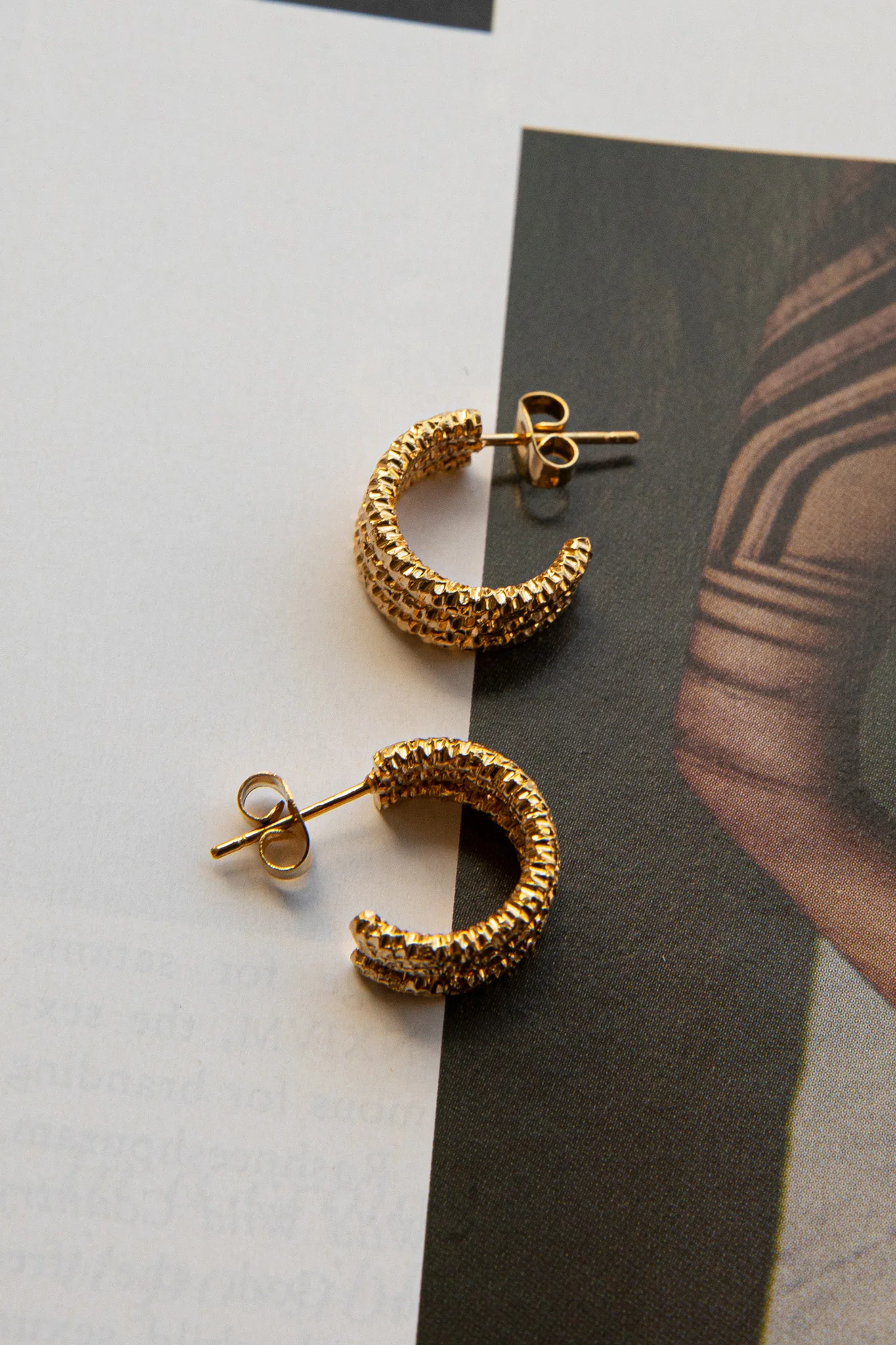Goldilocks Open Hoop Earrings Gold - Image 4