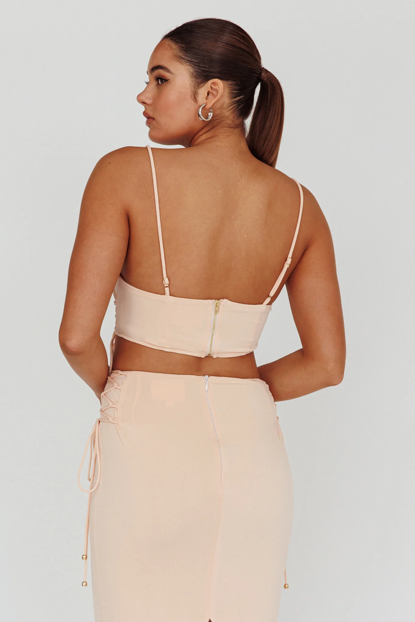 Graziella Corset Crop Top Egg Shell - Image 2