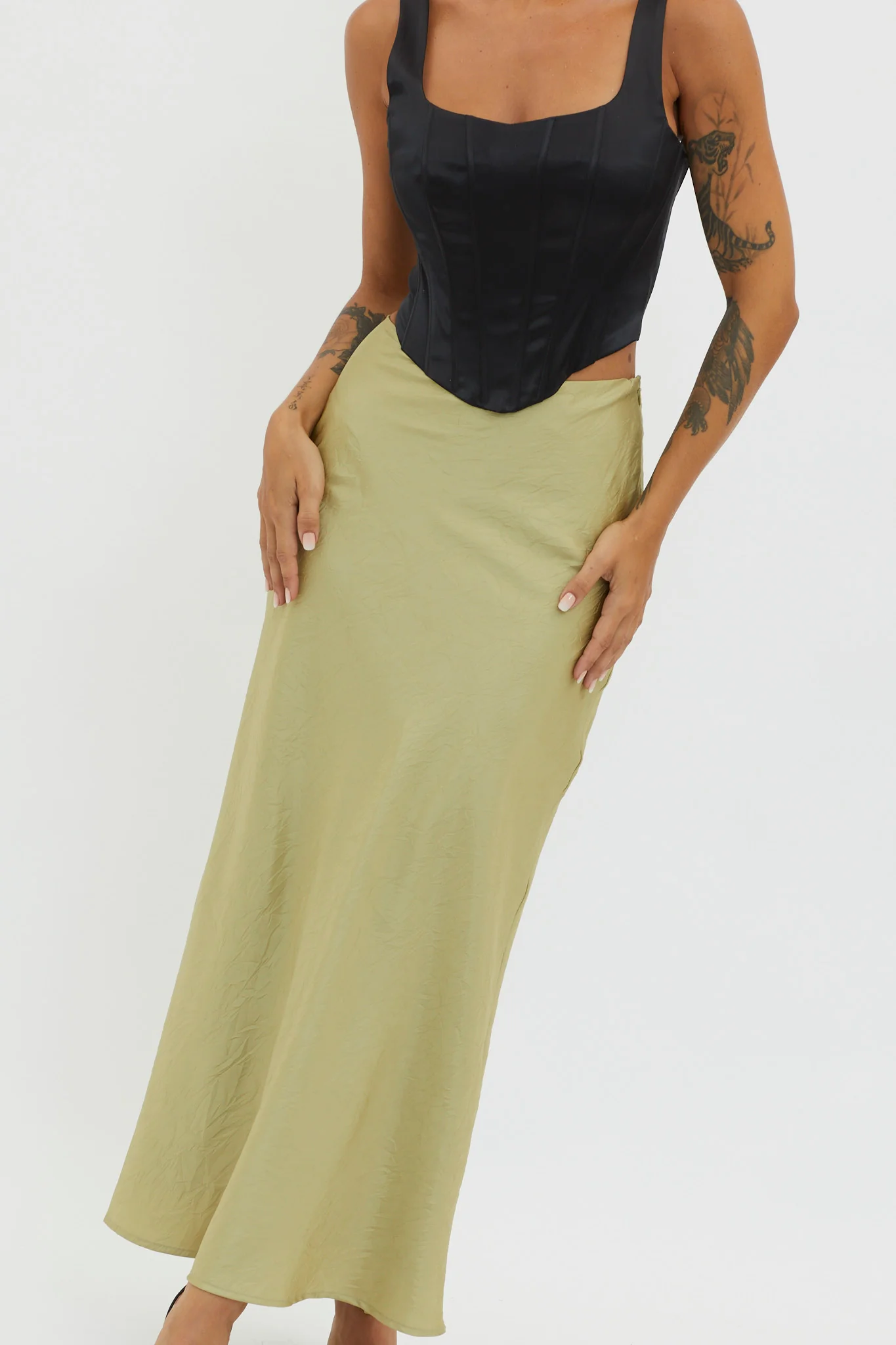 Guiding Light Midi Skirt Light Green - Image 3