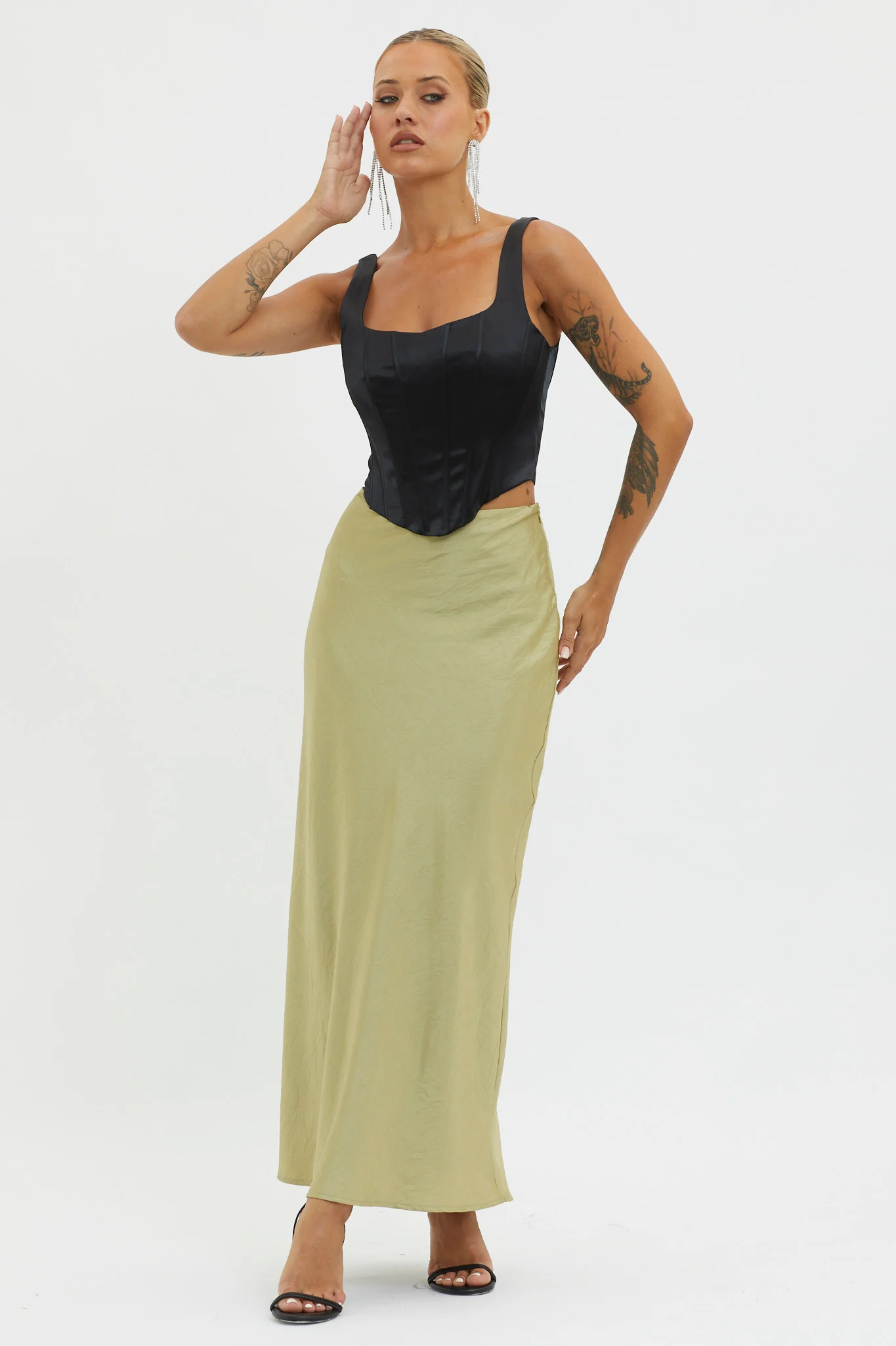 Guiding Light Midi Skirt Light Green - Image 5