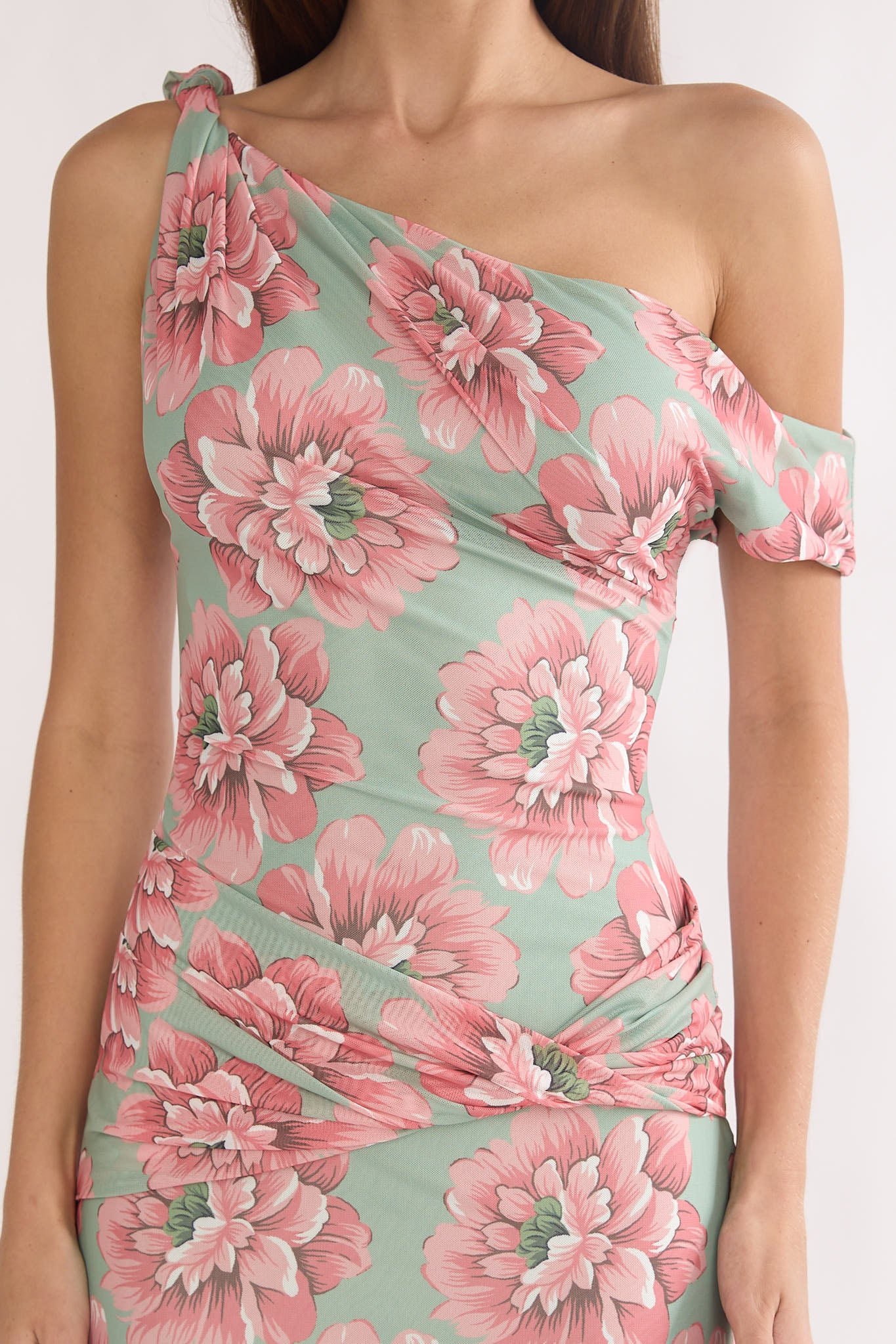 Harla Asymmetric Neckline Maxi Dress Floral - Image 4