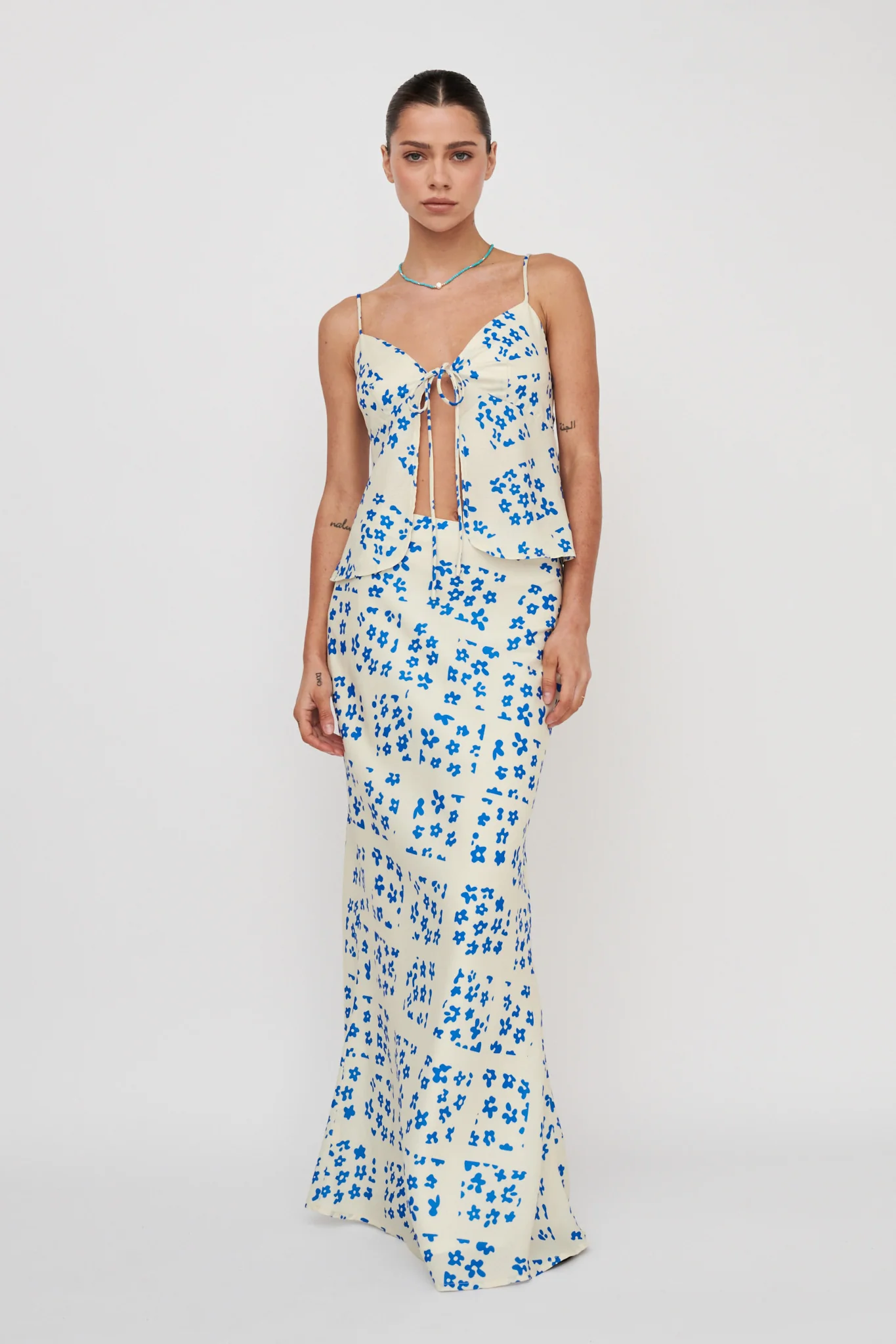 Heart & Soul Maxi Skirt Floral Cream - Image 6