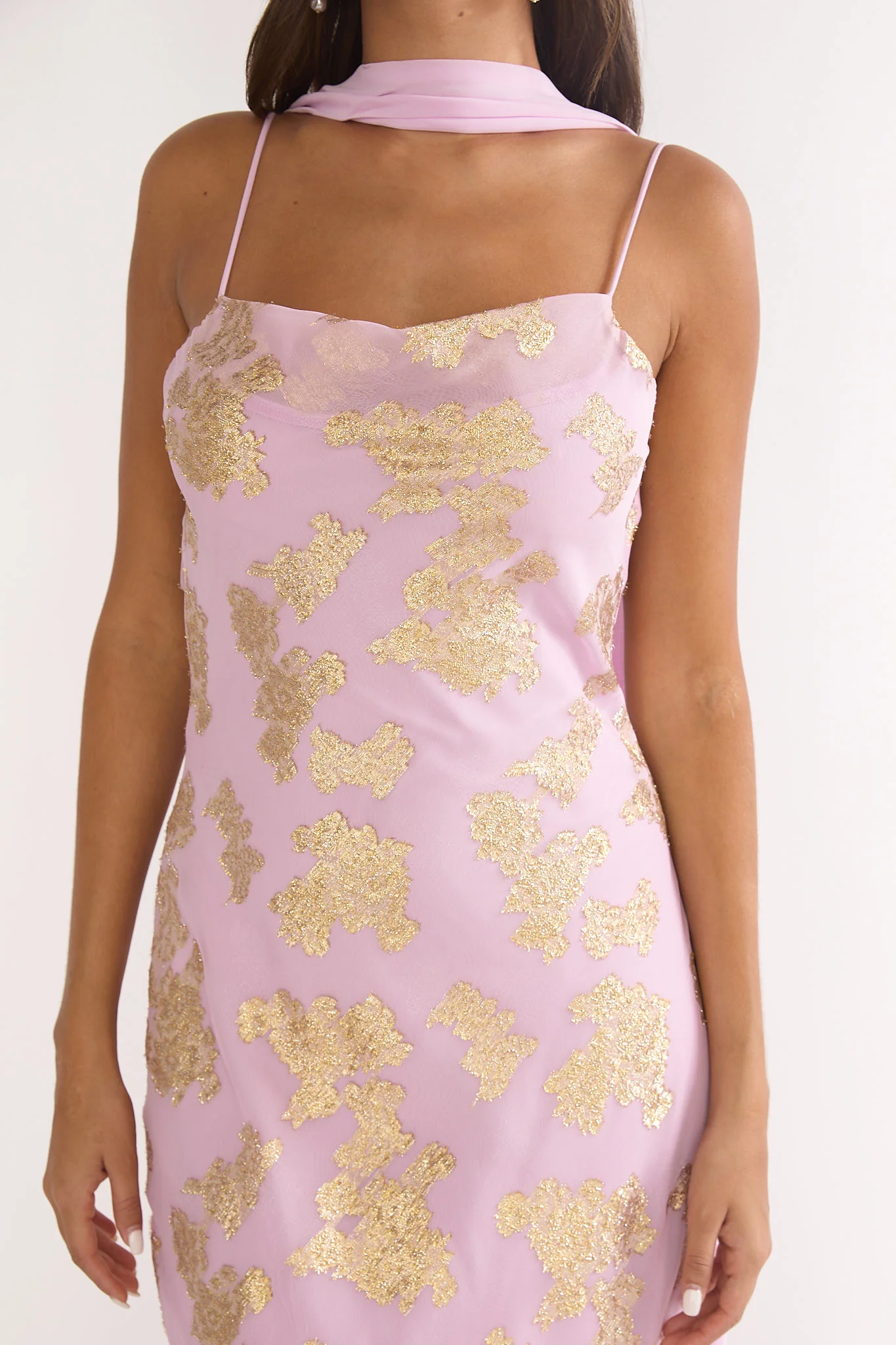 Helsi Cowl Back Maxi Dress Pink - Image 3