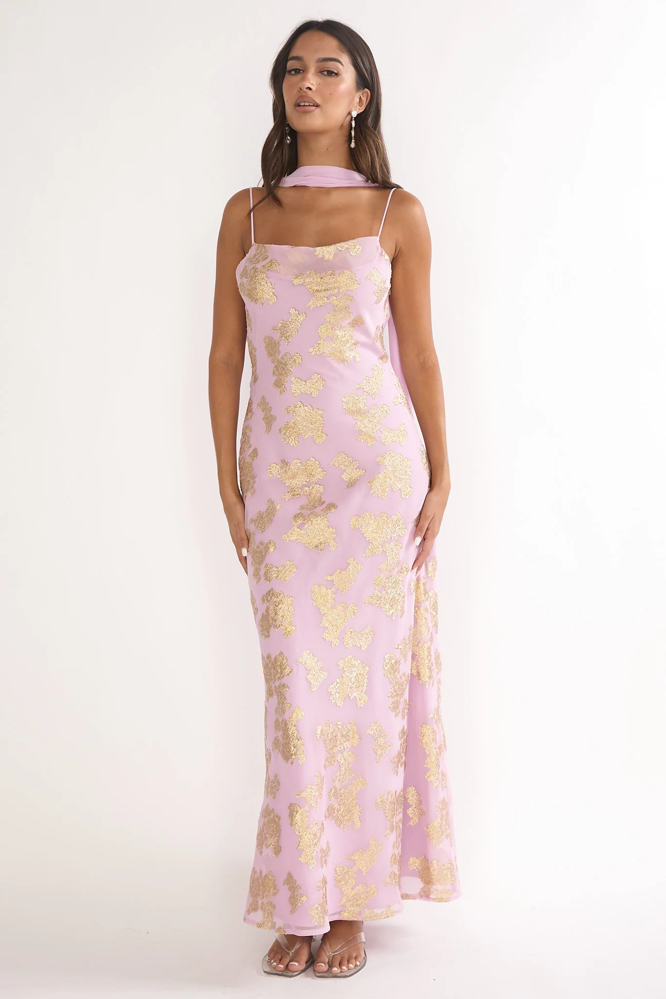 Helsi Cowl Back Maxi Dress Pink - Image 4