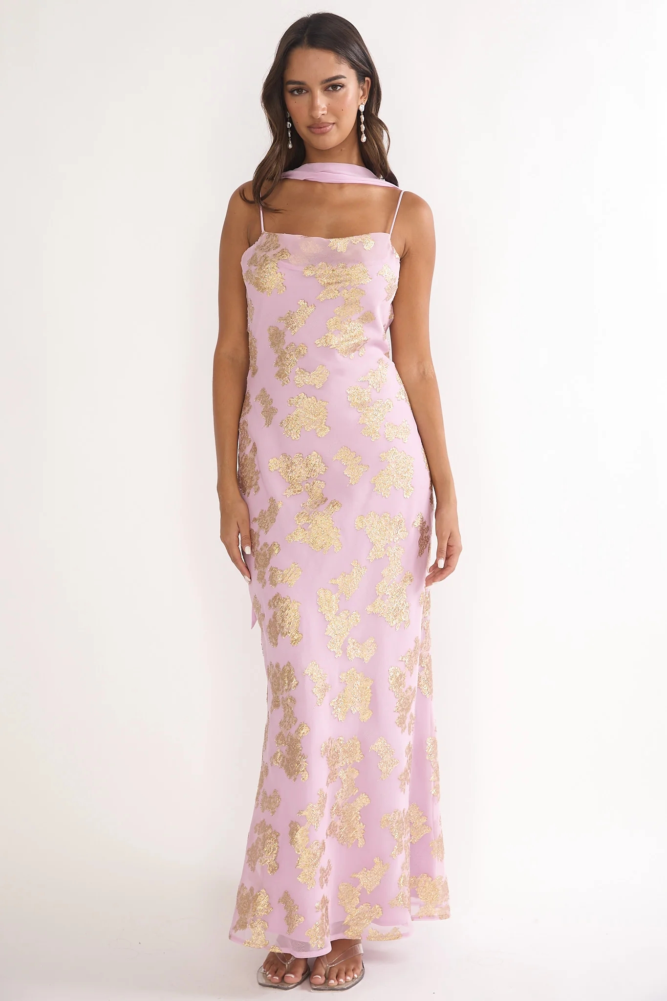 Helsi Cowl Back Maxi Dress Pink - Image 5