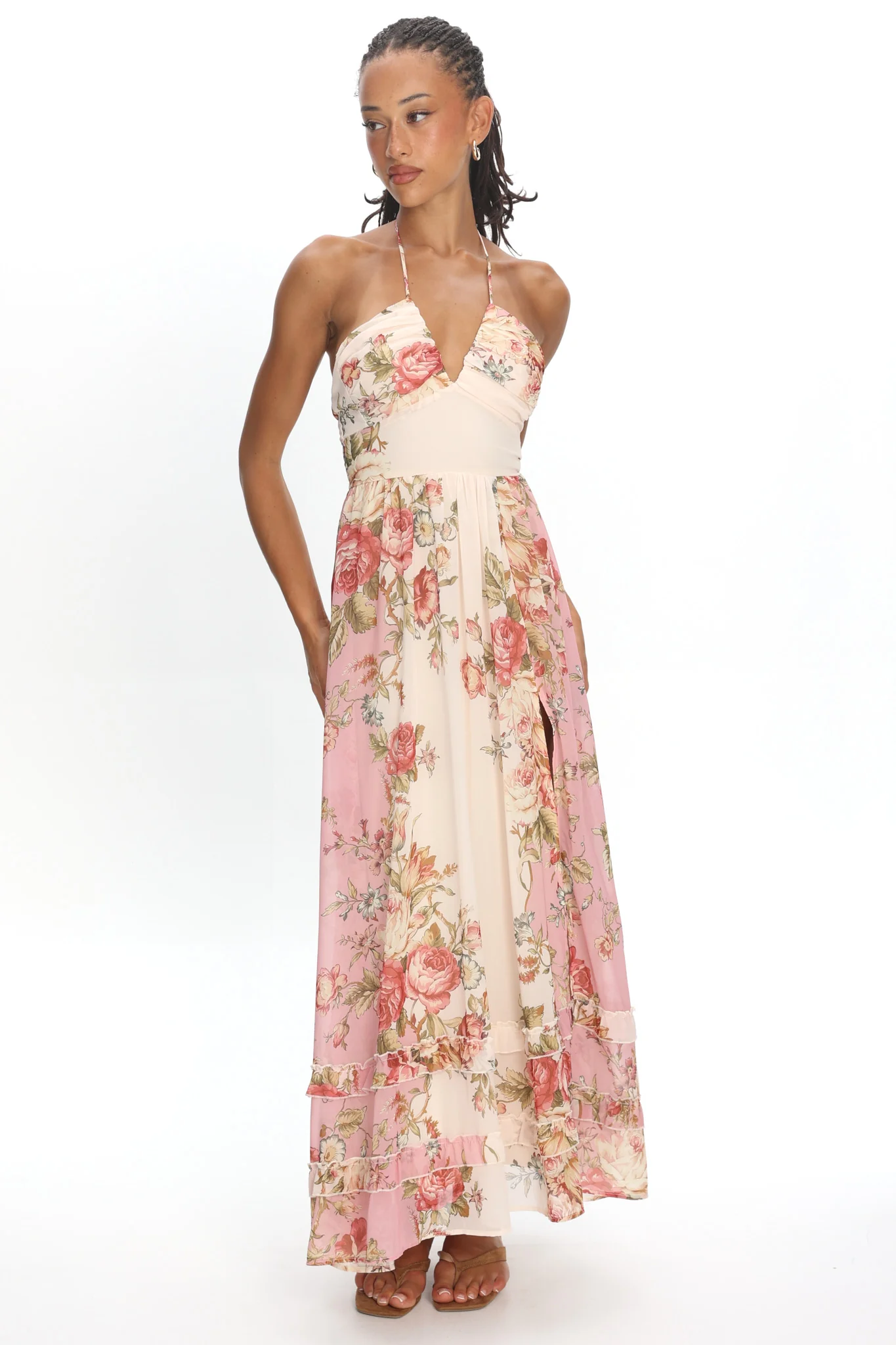 Hilariah Halter Maxi Dress Pink - Image 5