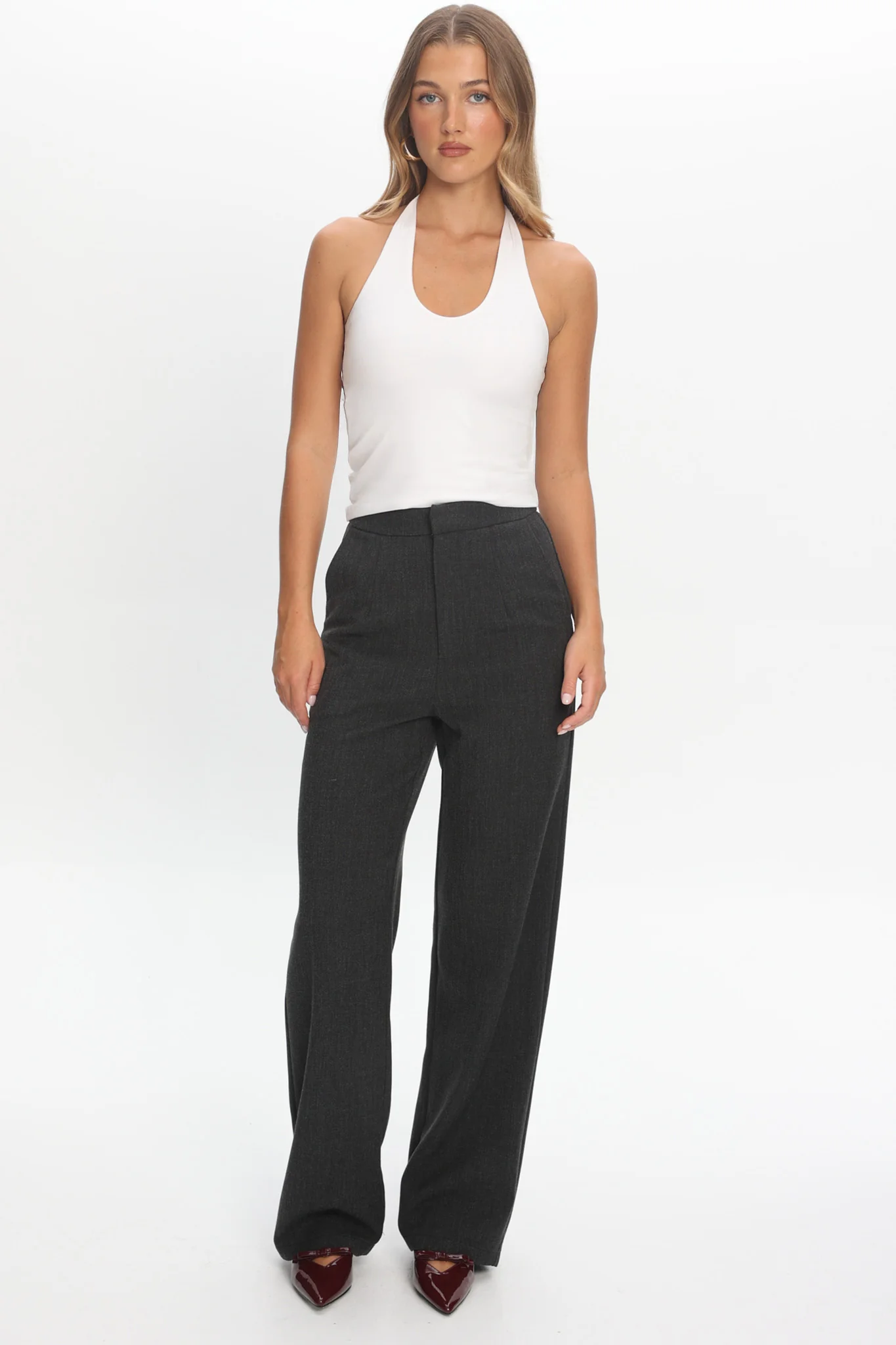 In Disguise Straight Leg Pocket Pants Charcoal - Image 5