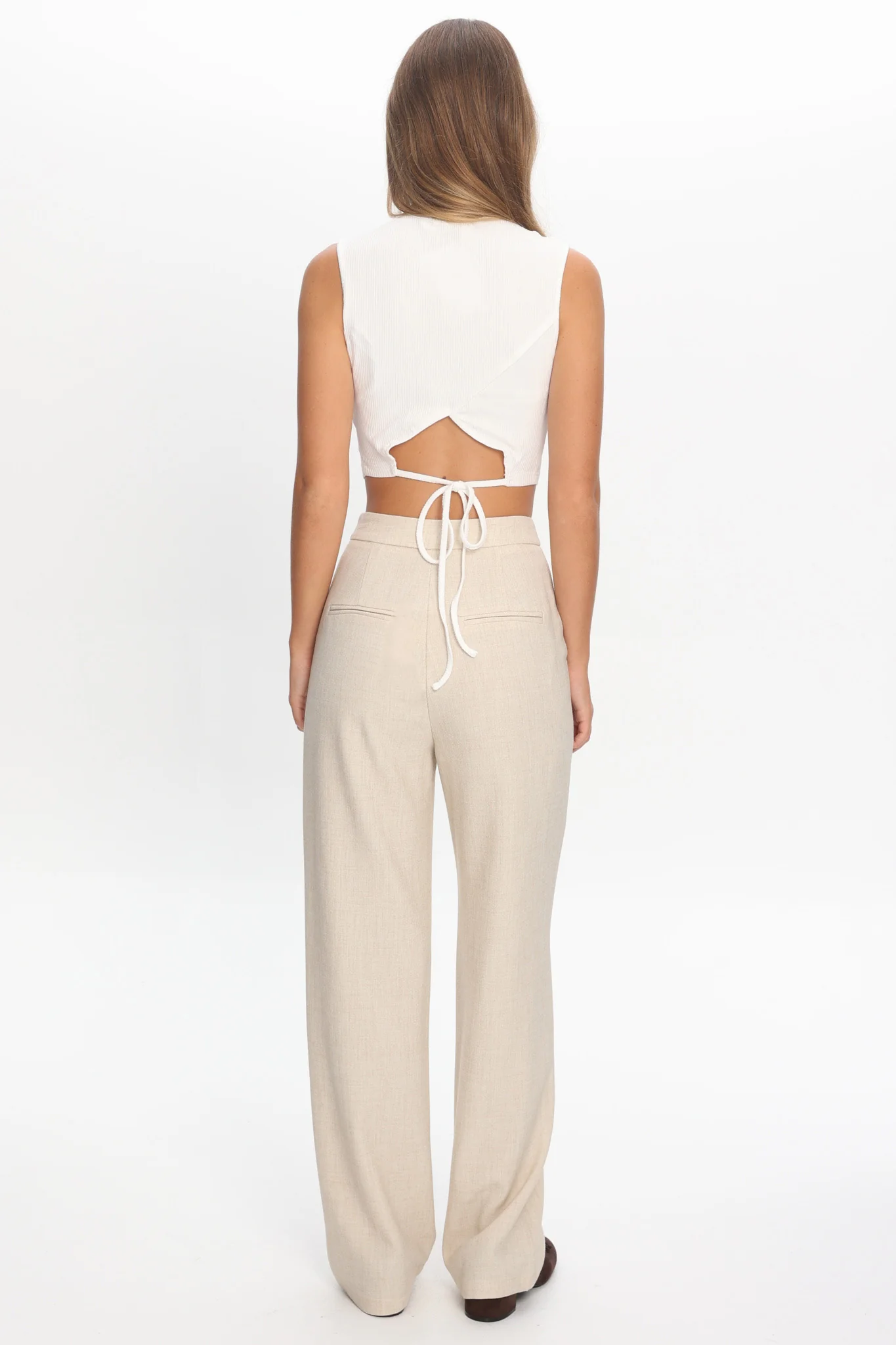 In Disguise Straight Leg Pocket Pants Oatmeal - Image 4