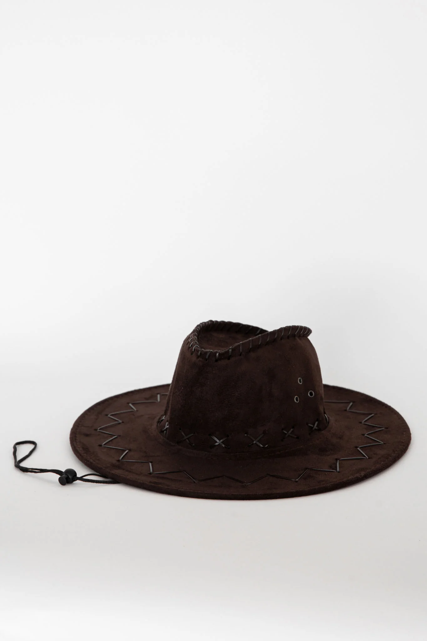 Indi Blanket Stitch Cowboy Hat Brown - Image 2