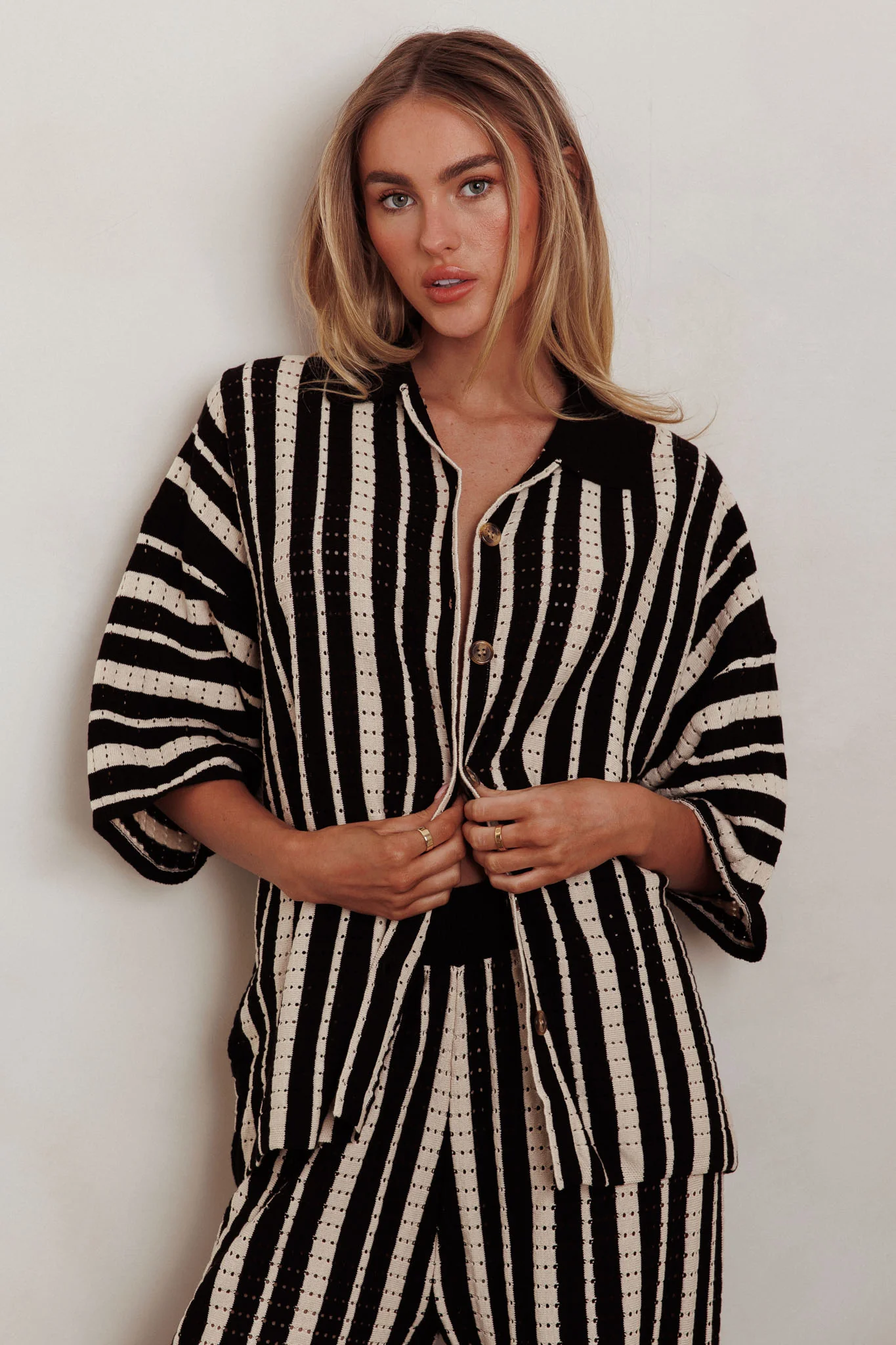 Influence Knit Relaxed Shirt Black - Image 6