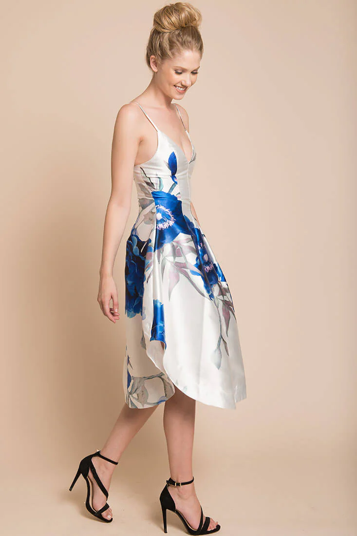 Ingrid Floral Dress Blue - Image 3