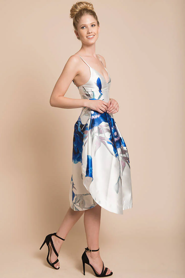 Ingrid Floral Dress Blue - Image 4