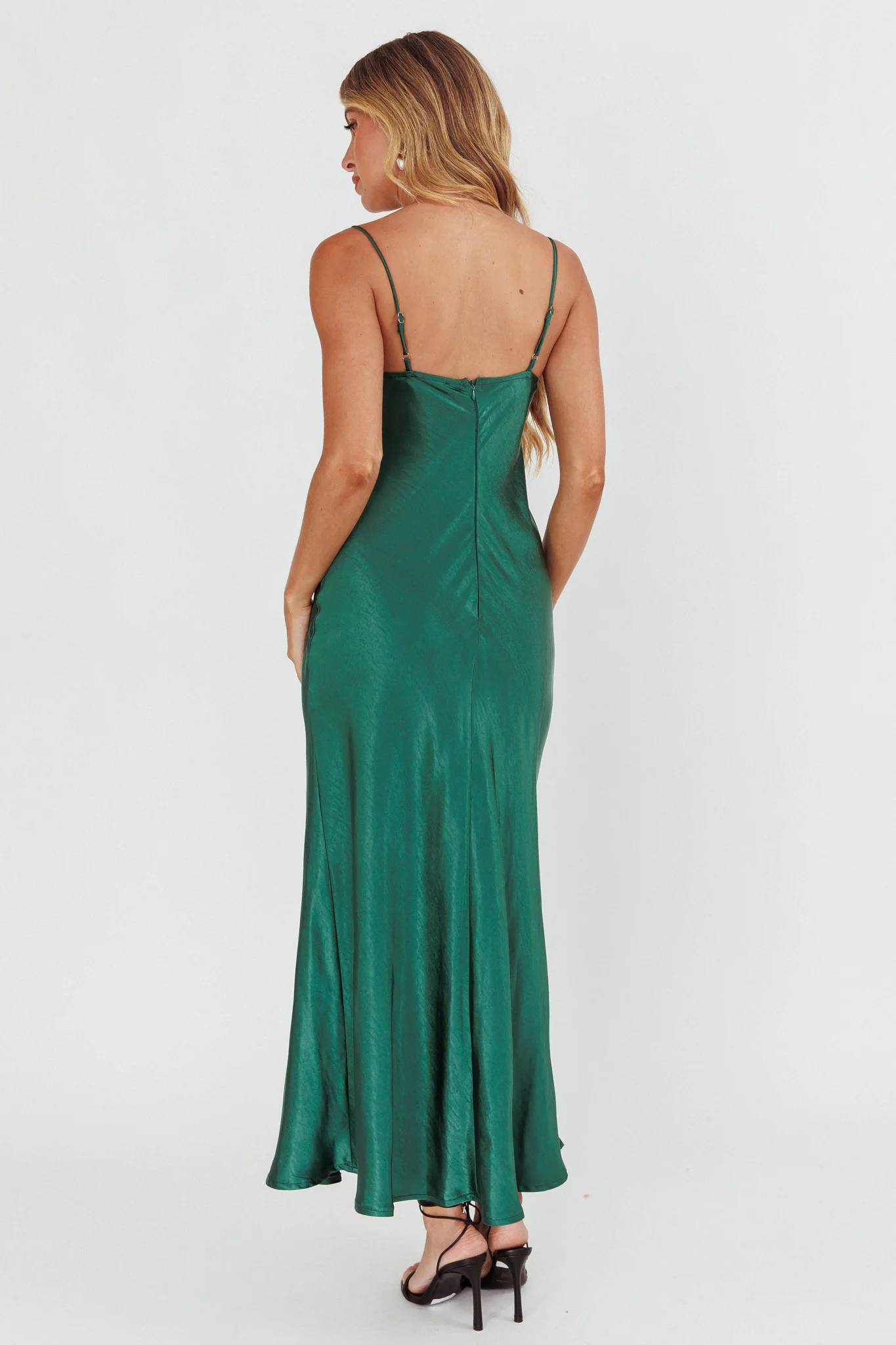 Inhibitions Lace Bust Midi Dress Forest Green - Image 2