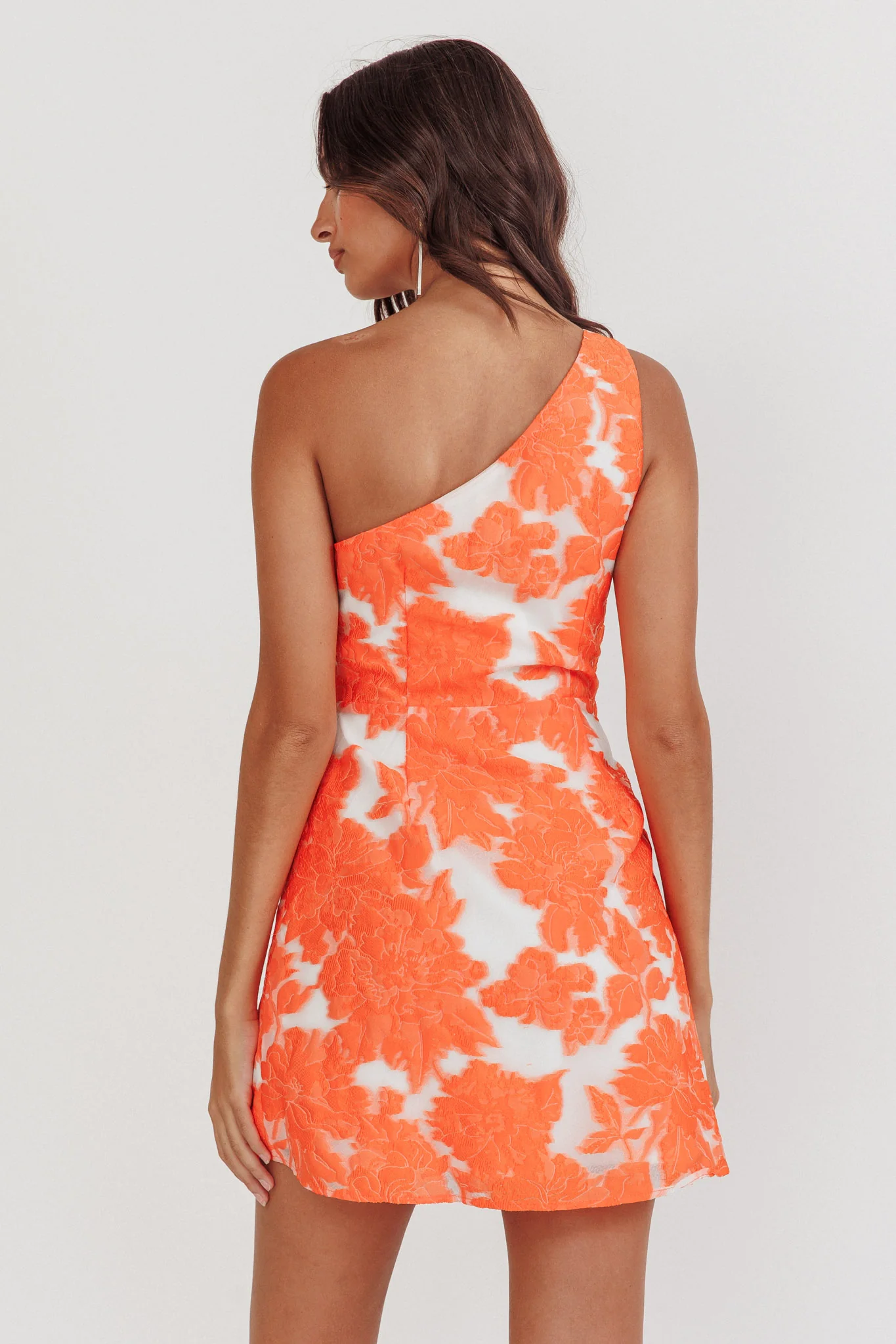 Inner Power One-Shoulder Mini Dress Orange - Image 3