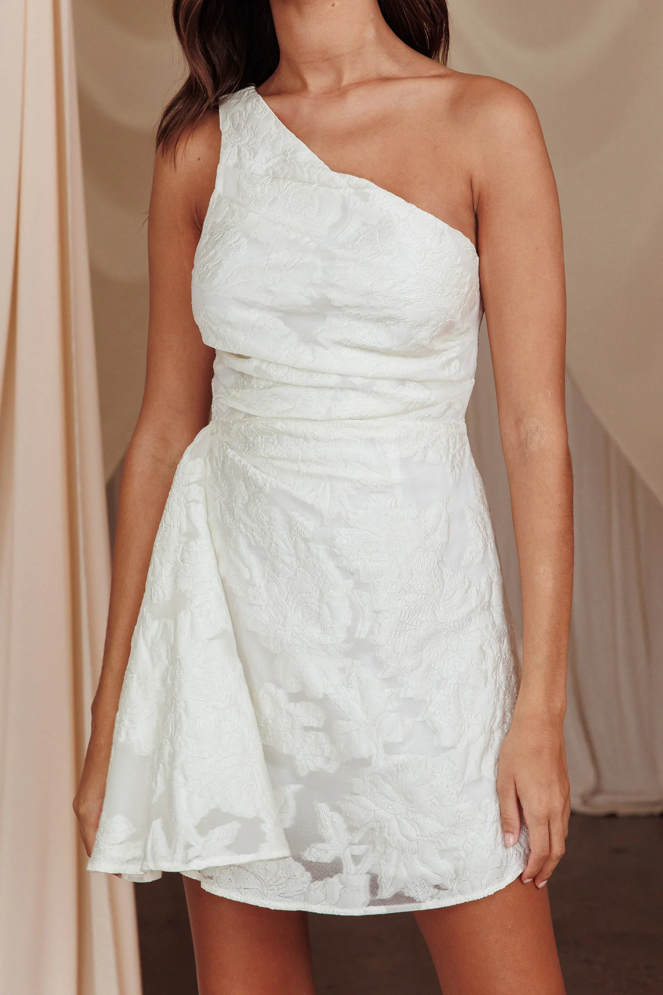 Inner Power One-Shoulder Mini Dress White - Image 5