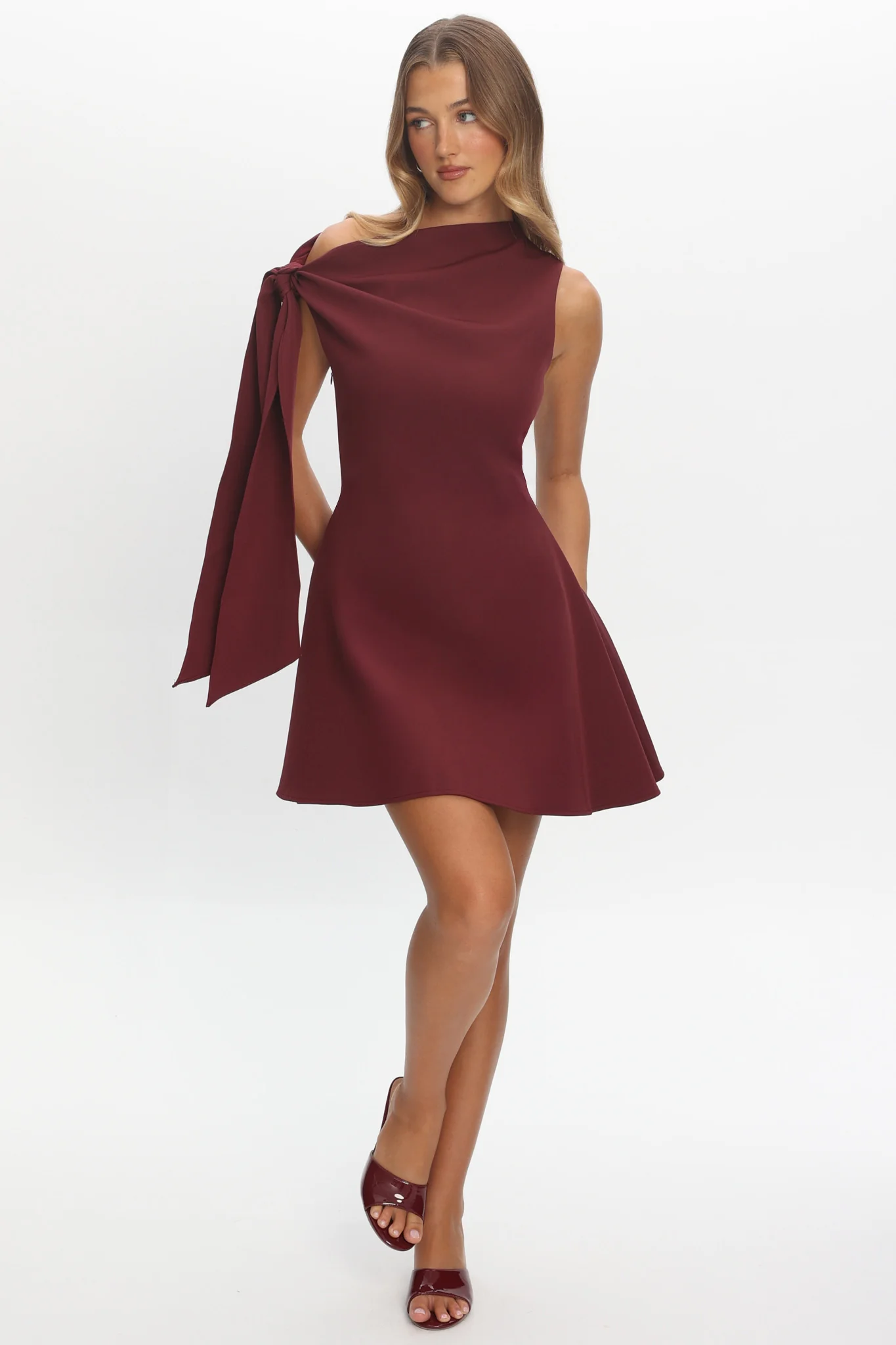 It’s A Match Mini Dress Burgundy - Image 2