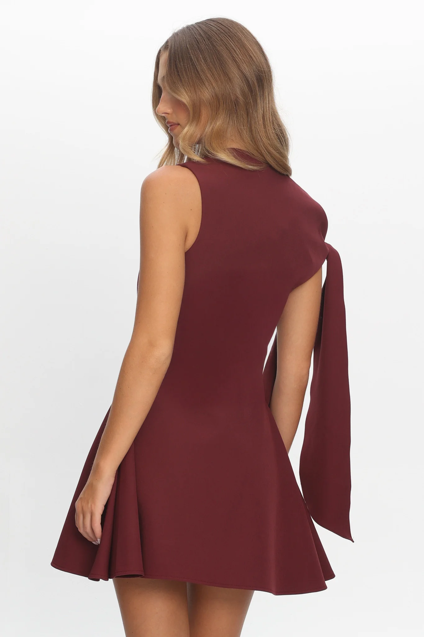 It’s A Match Mini Dress Burgundy - Image 3