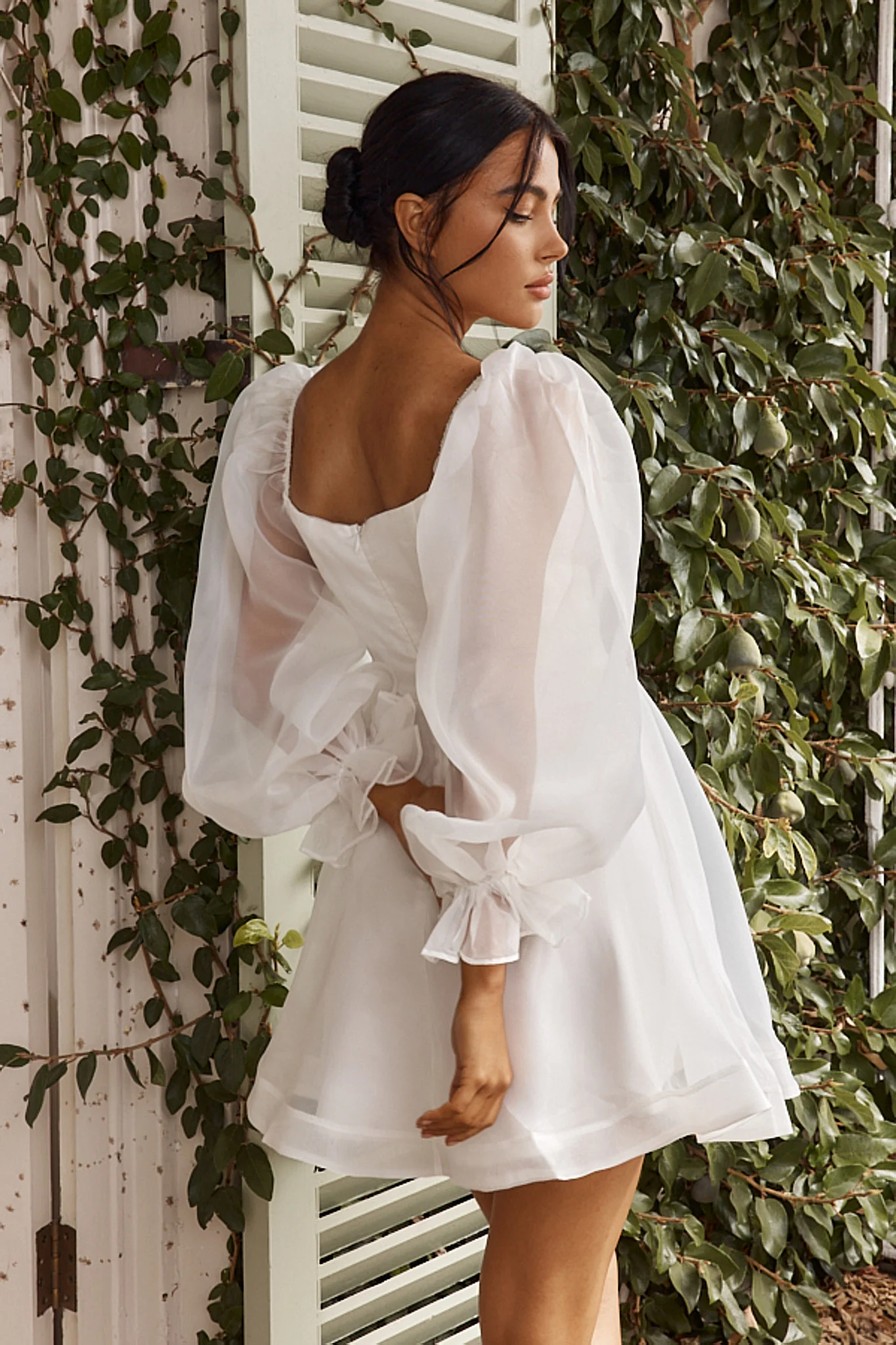 I've Got Sunshine Long Sleeve Mini Dress White - Image 2