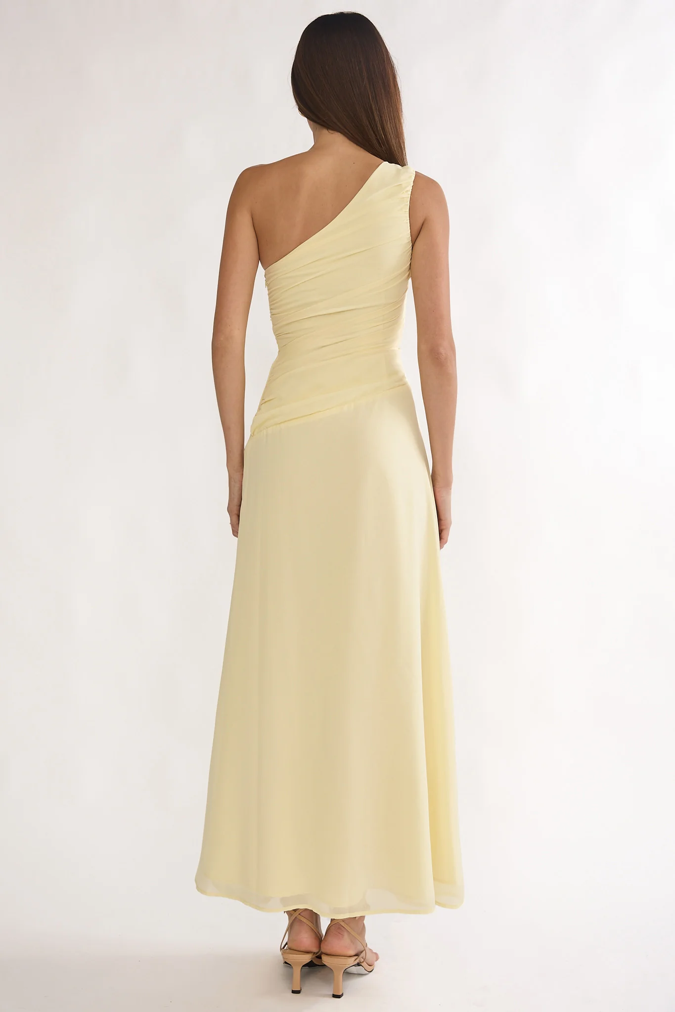 Ivora One-Shoulder Cut-Out Waist Maxi Dress Butter - Image 2