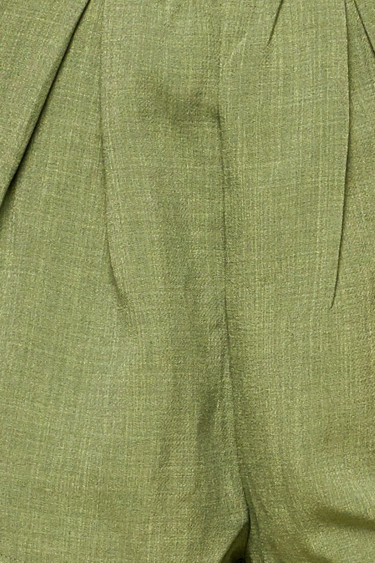 Jenner Thin Strap Cross Over Party Romper Olive - Image 6