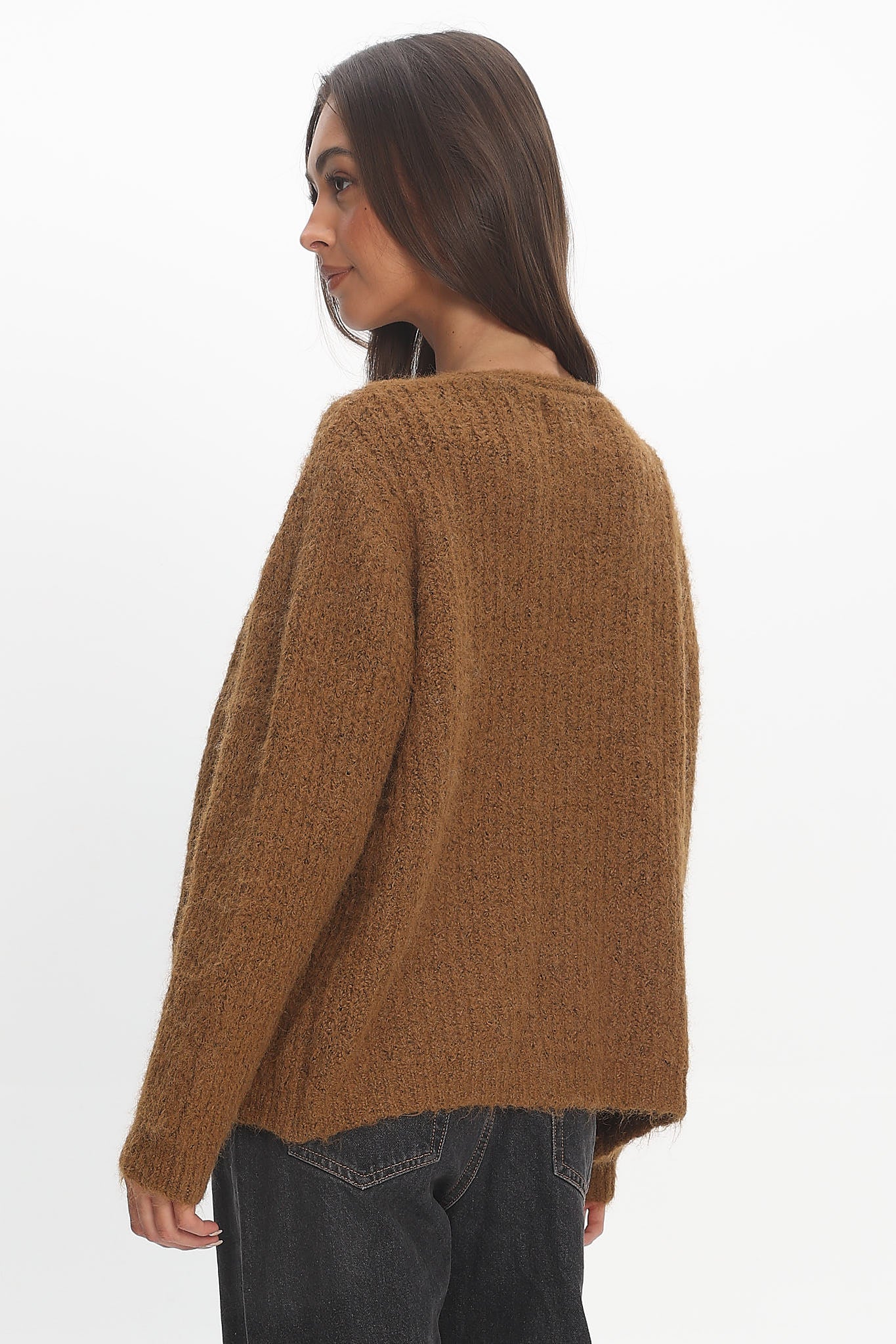 Jorie Knit Cardigan Brown - Image 2