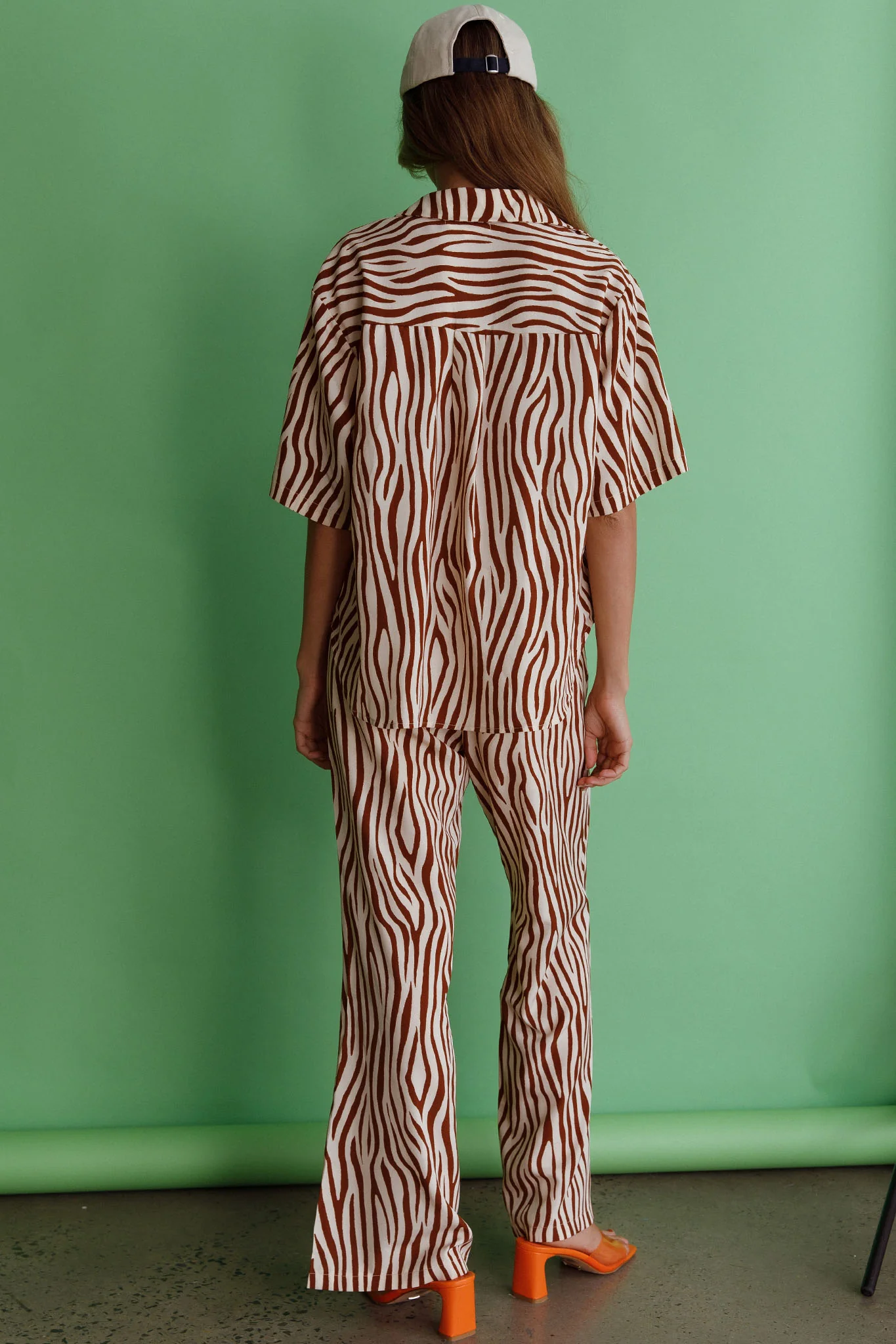 Just A Hunch Button Shirt Zebra Brown - Image 2