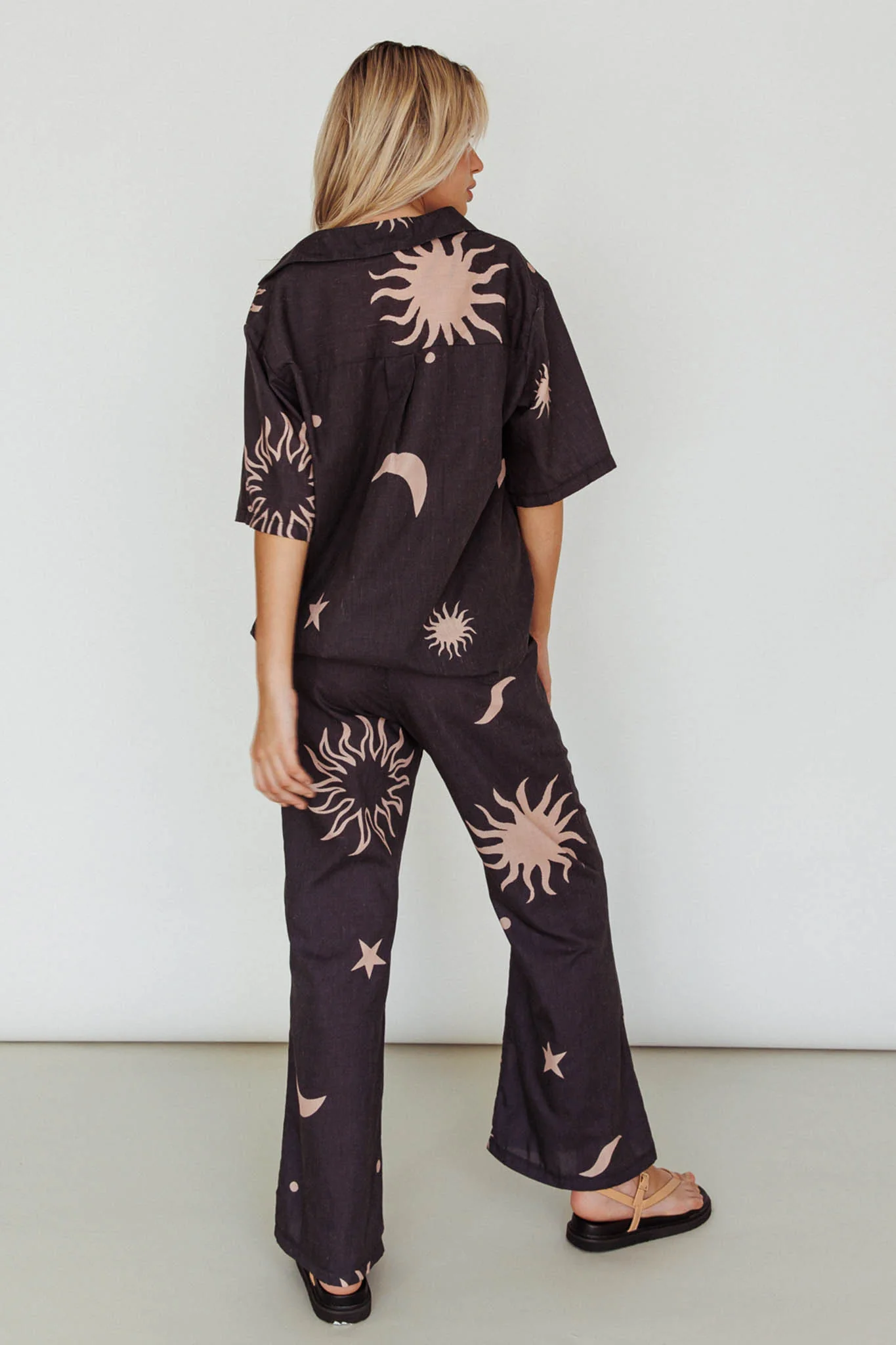 Just A Hunch Pants Sun Moon Black - Image 4