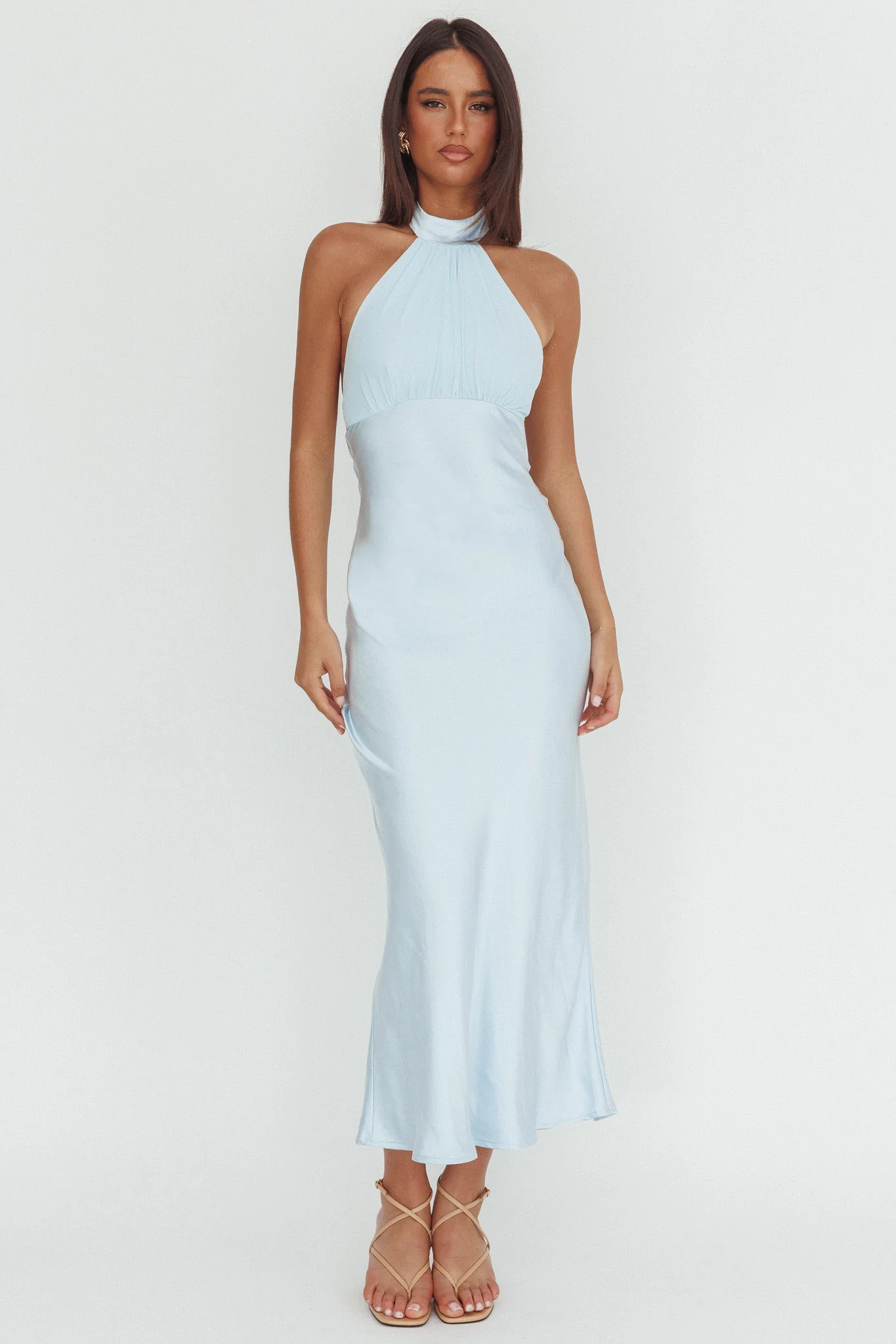 Kaivira Halterneck Maxi Dress Ice Blue - Image 5