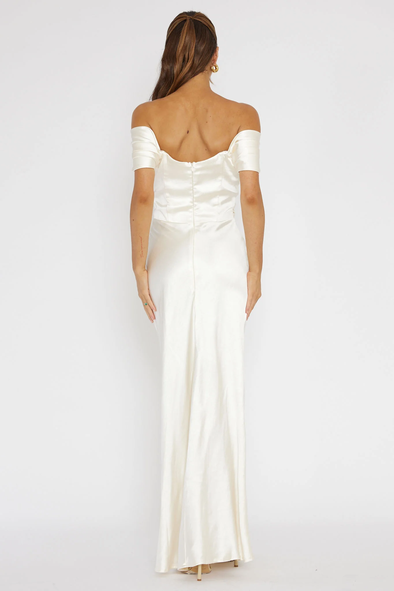 Katrina Off Shoulder Maxi Dress Butter - Image 2