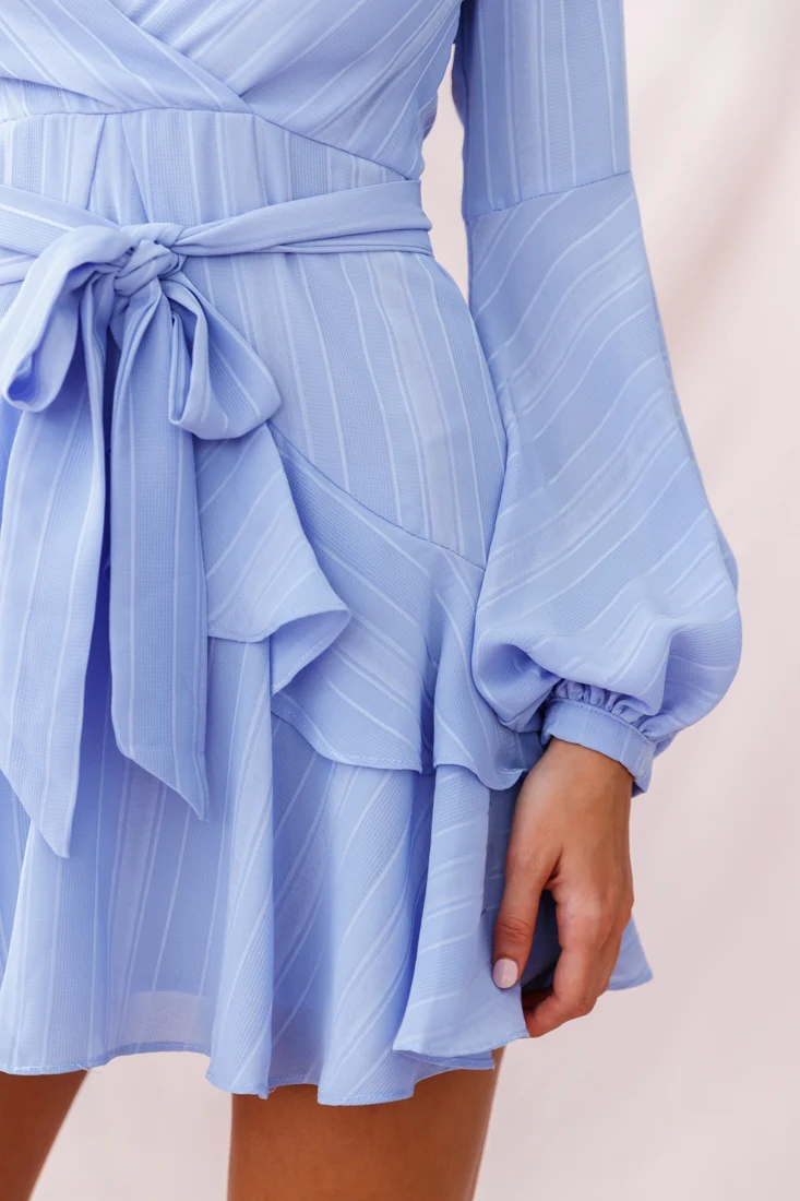 Kerry Layered Balloon Sleeve Dress Lavender - Image 4
