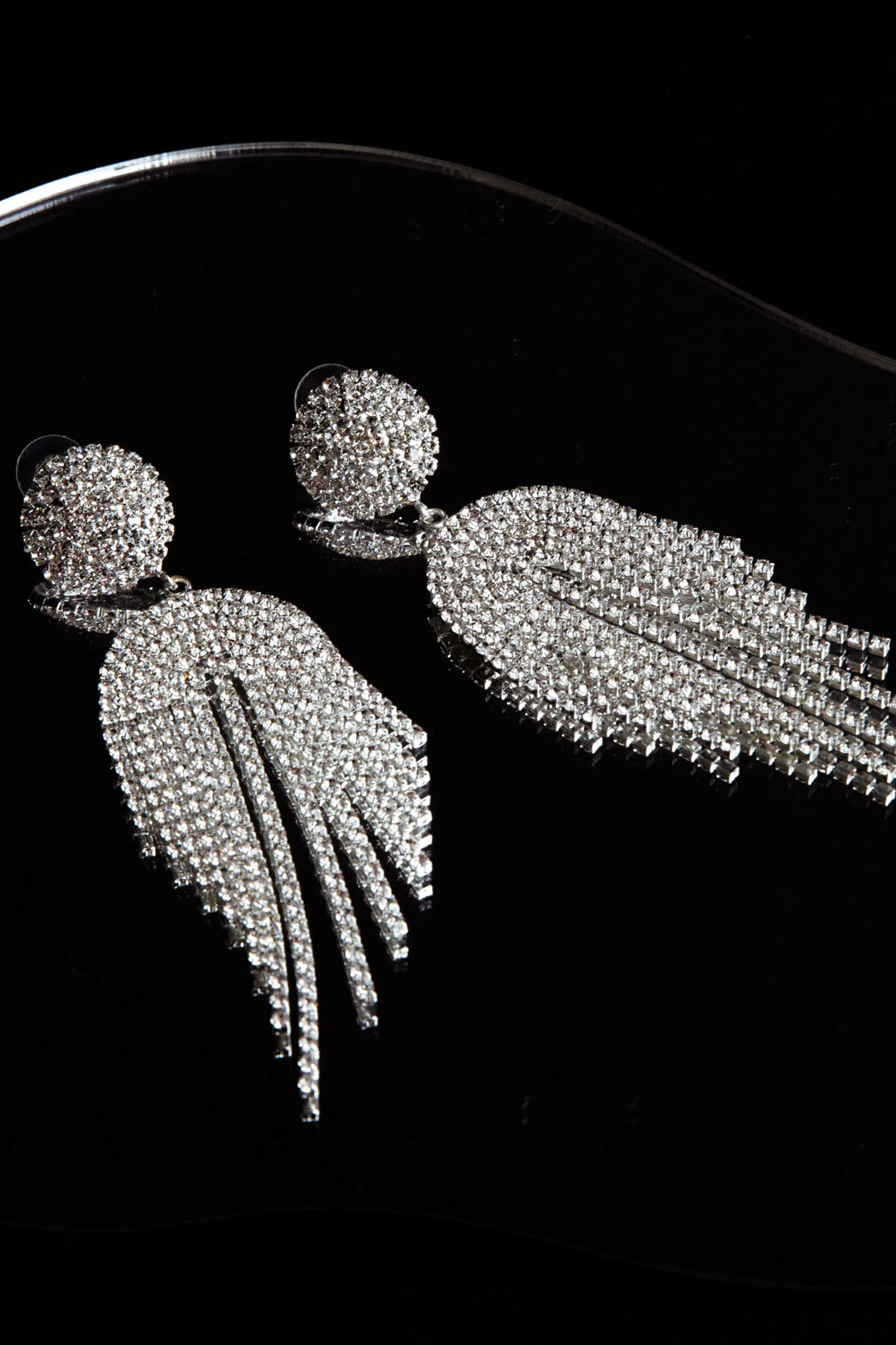 Kiara Circle Cascade Earrings Silver - Image 4