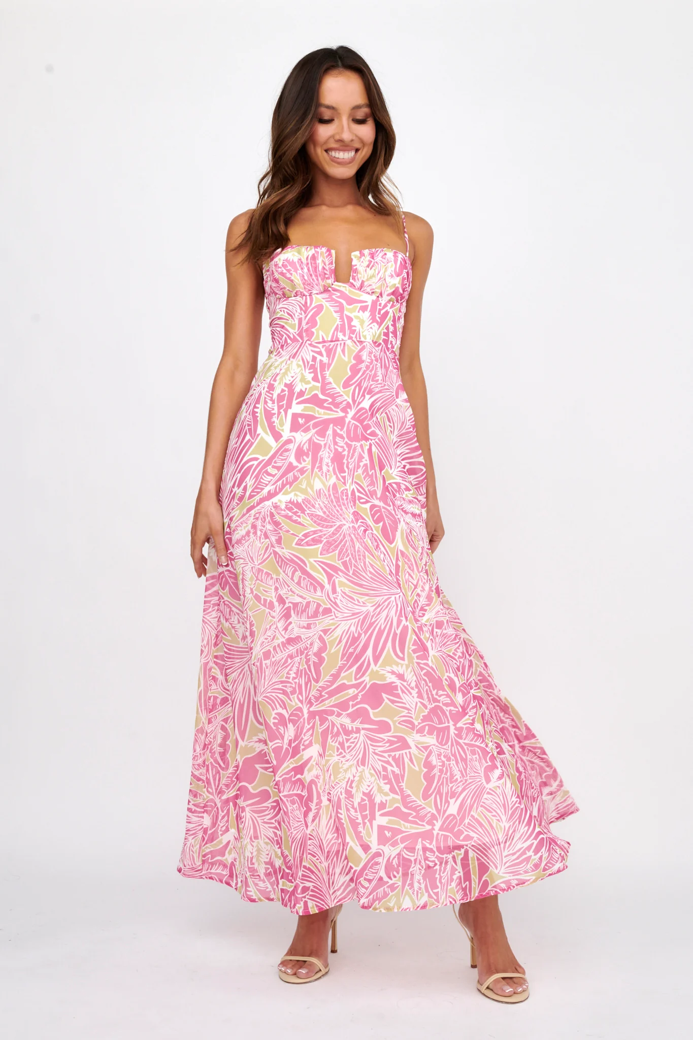 Kindred Love Gathered Bust Maxi Dress Pink - Image 5