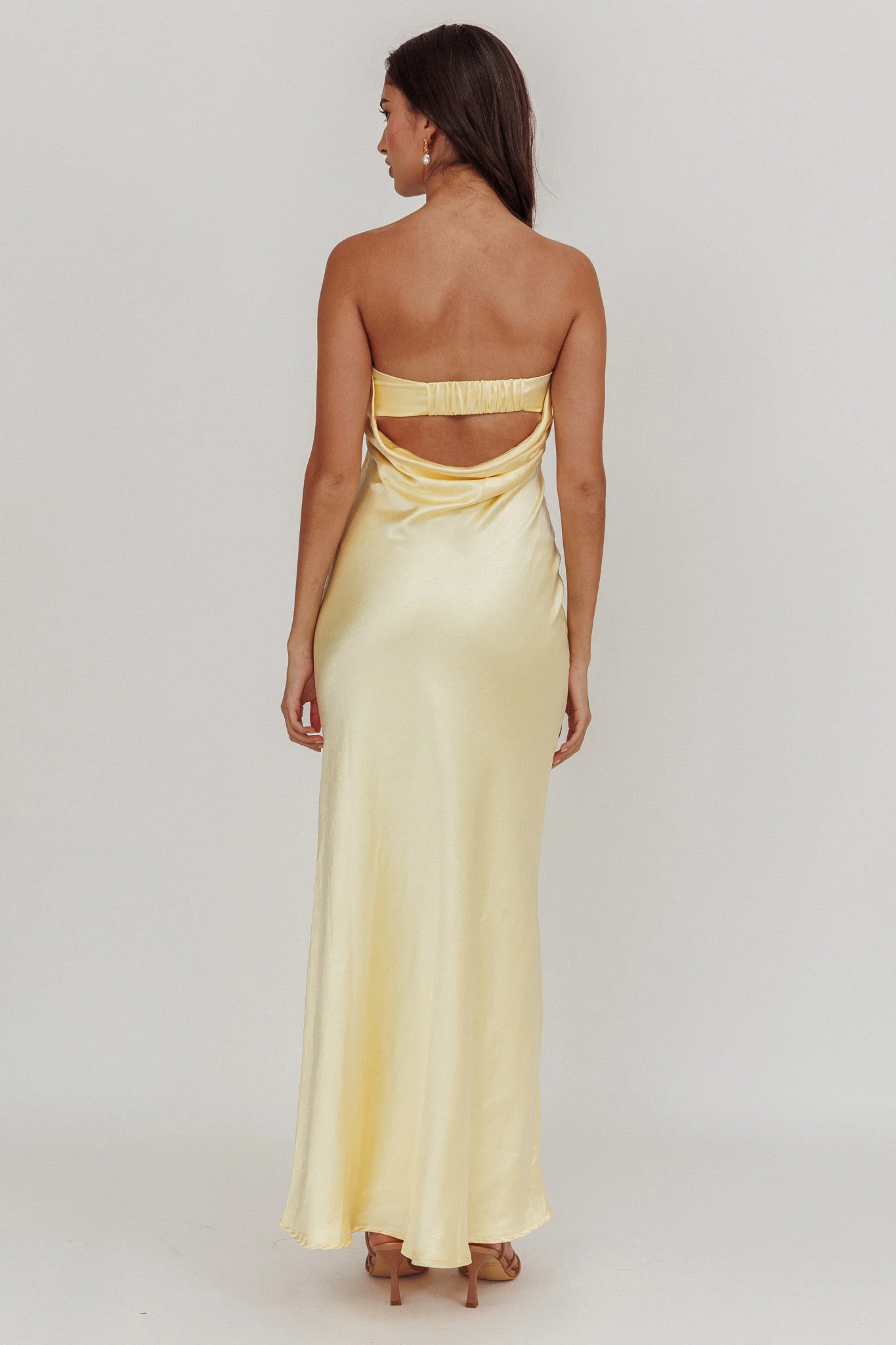 Kona Strapless Open Back Maxi Dress Butter - Image 2