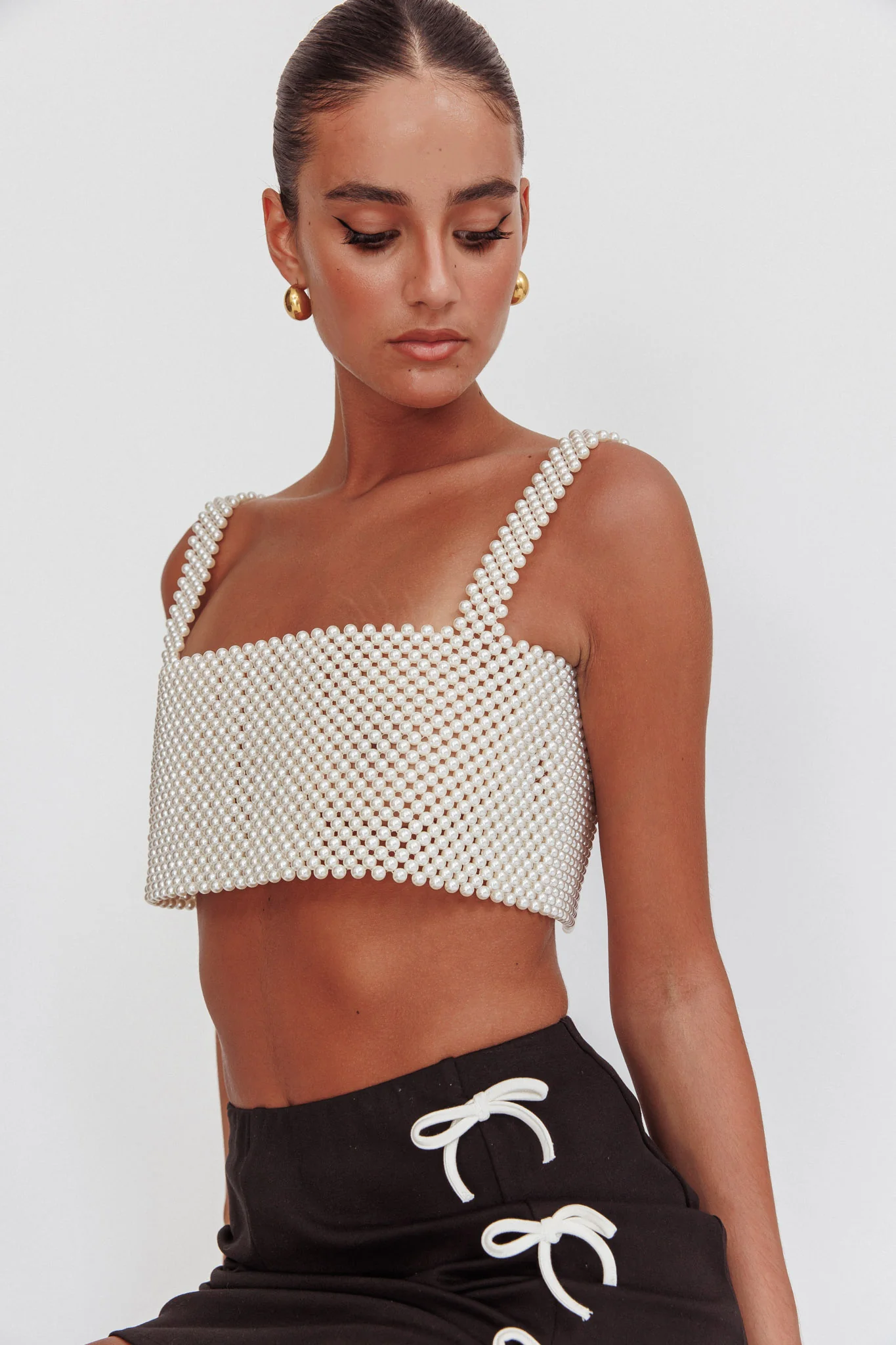 Kylah Crop Top Pearl - Image 2
