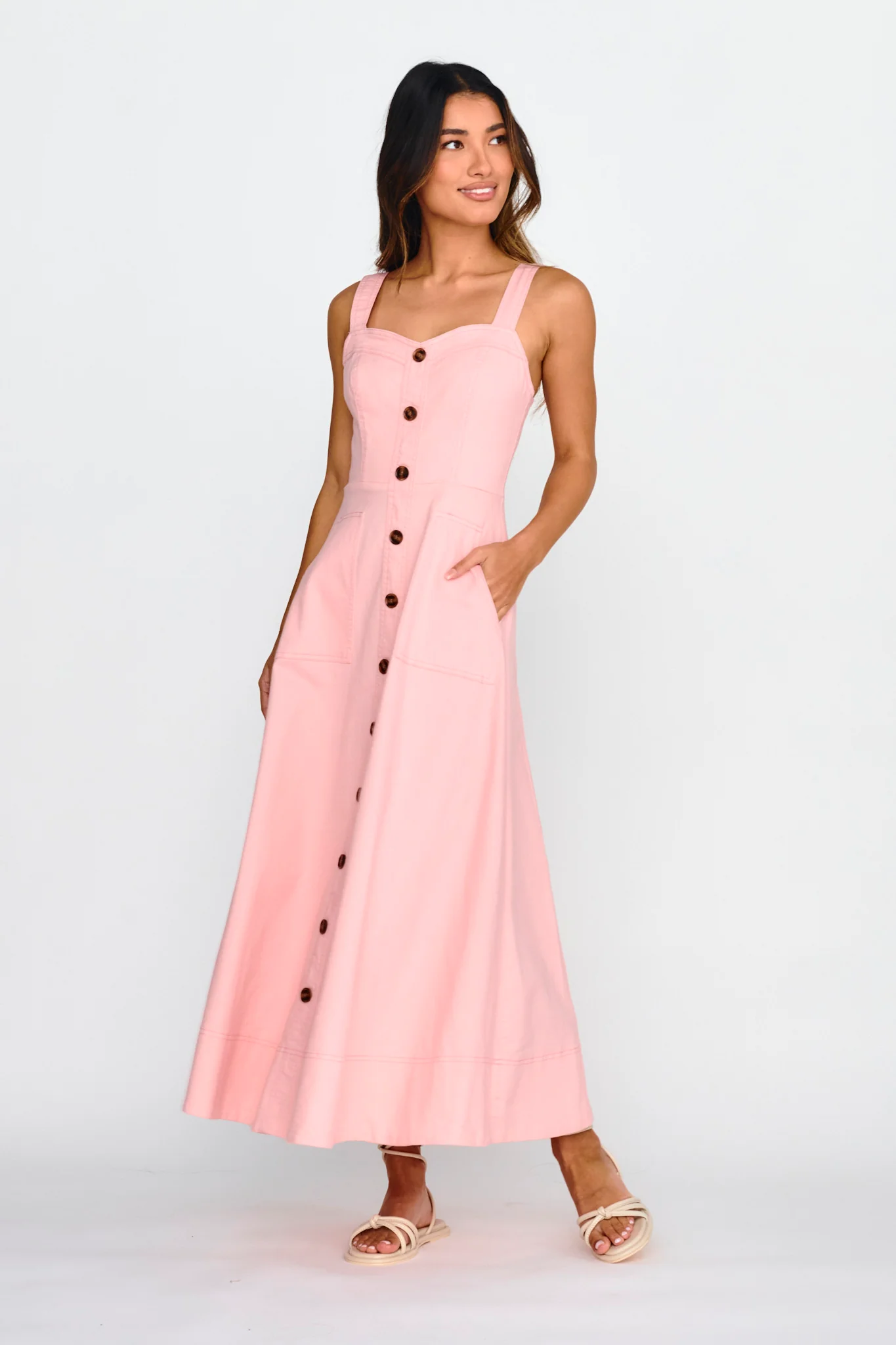 Laureen Pocket Maxi Dress Blush - Image 5