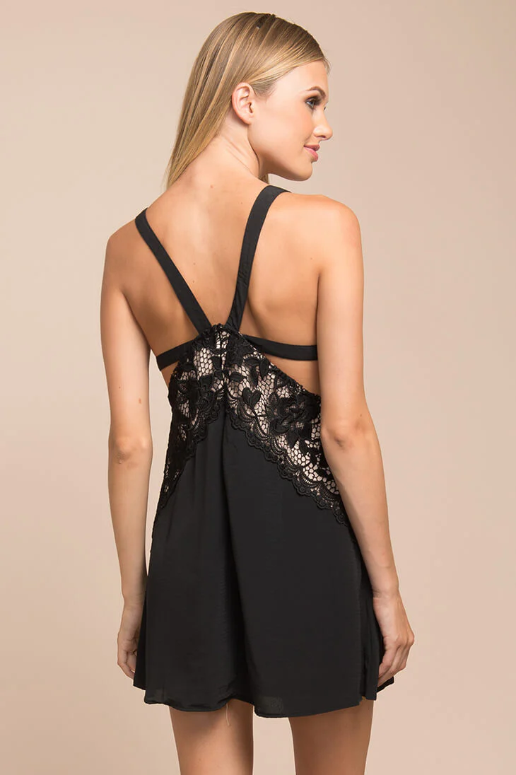 Lauren Lace Details Dress Black - Image 4