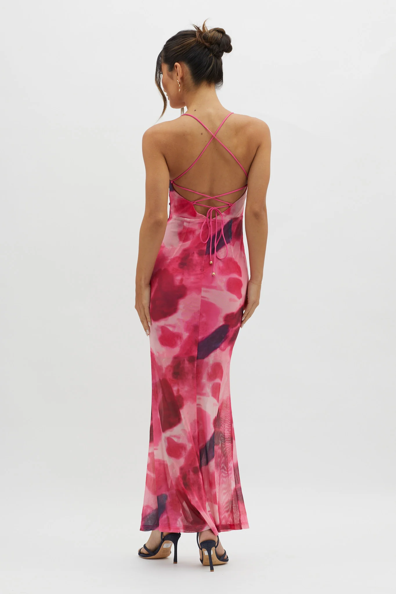 Letting Go Tie-Up Back Maxi Dress Red - Image 2
