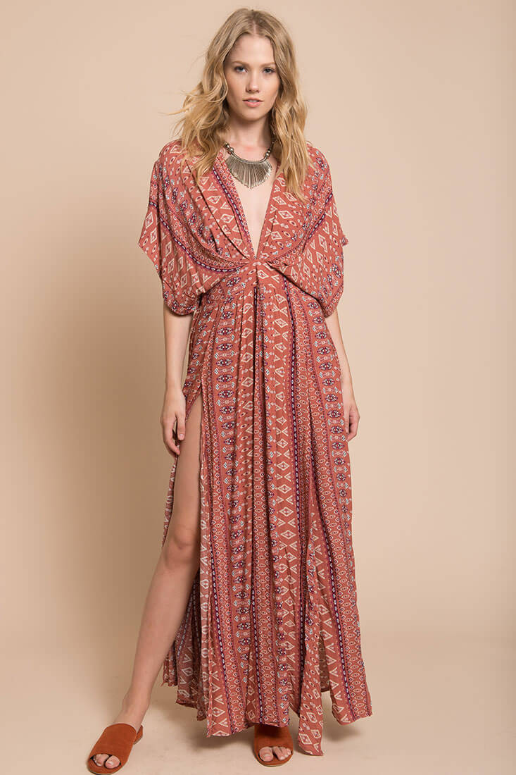 Libby Maxi Dress Rust - Image 2