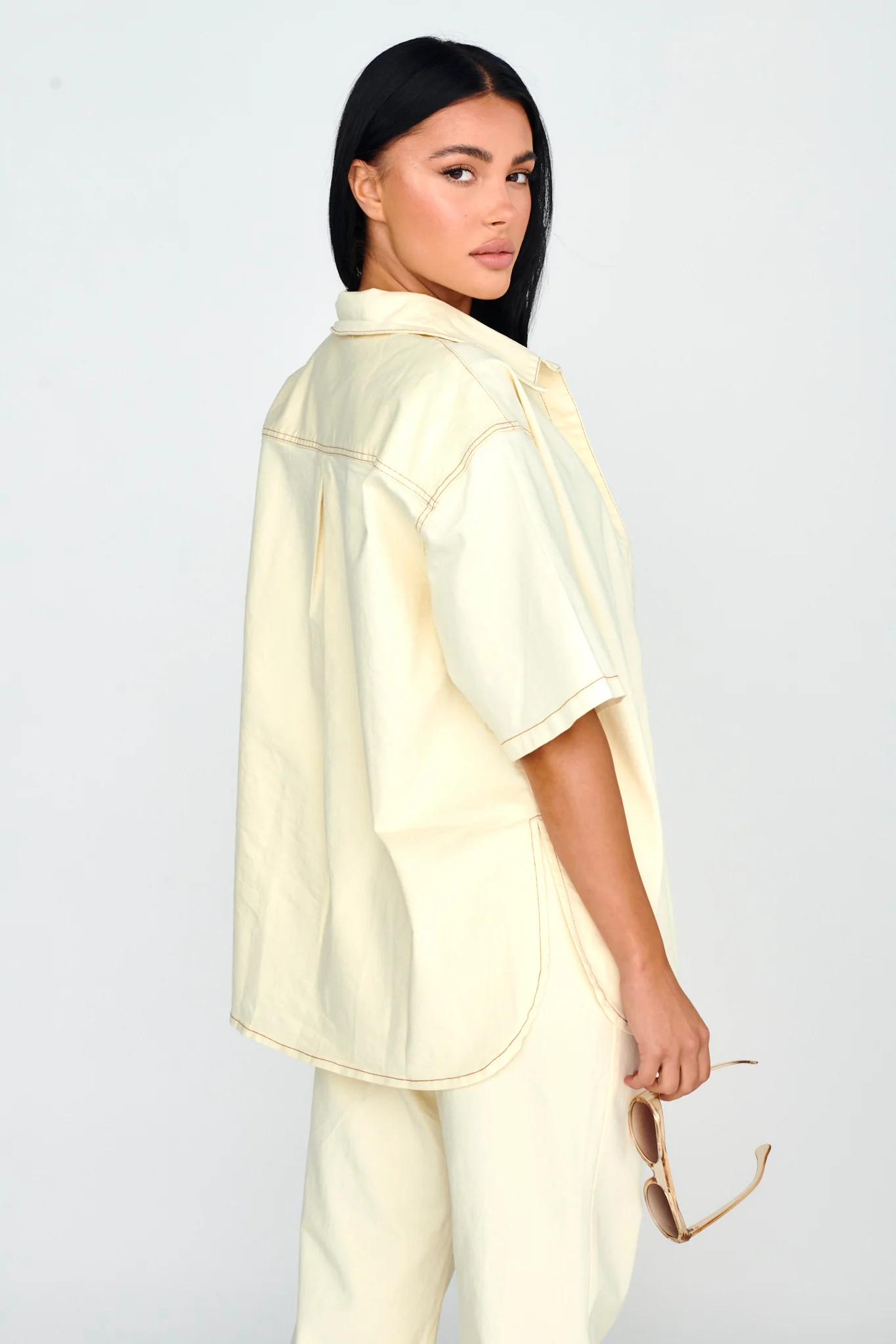 Light Aura Button Up Shirt Buttermilk - Image 2