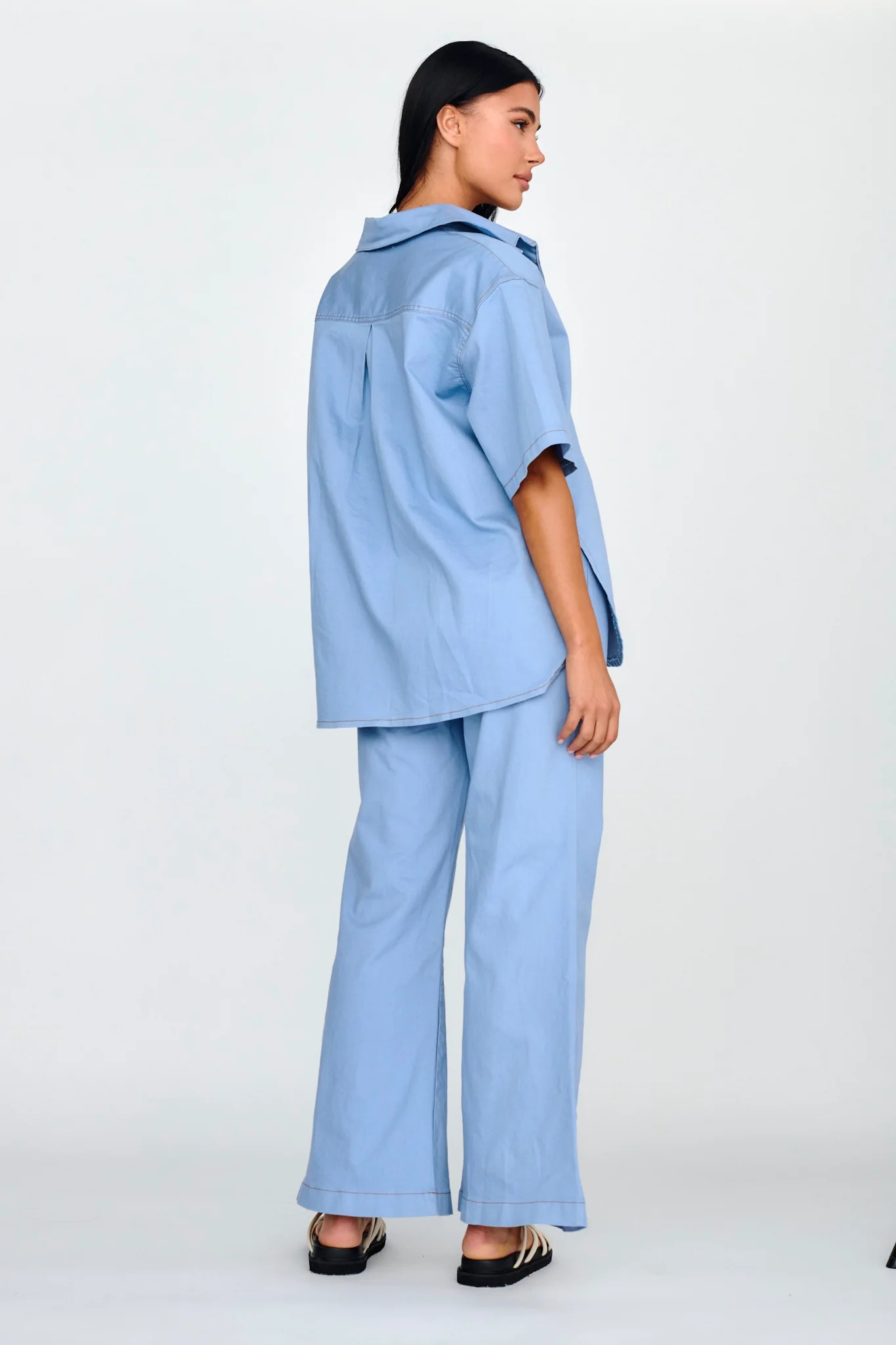Light Aura Long Pants Denim Blue - Image 3