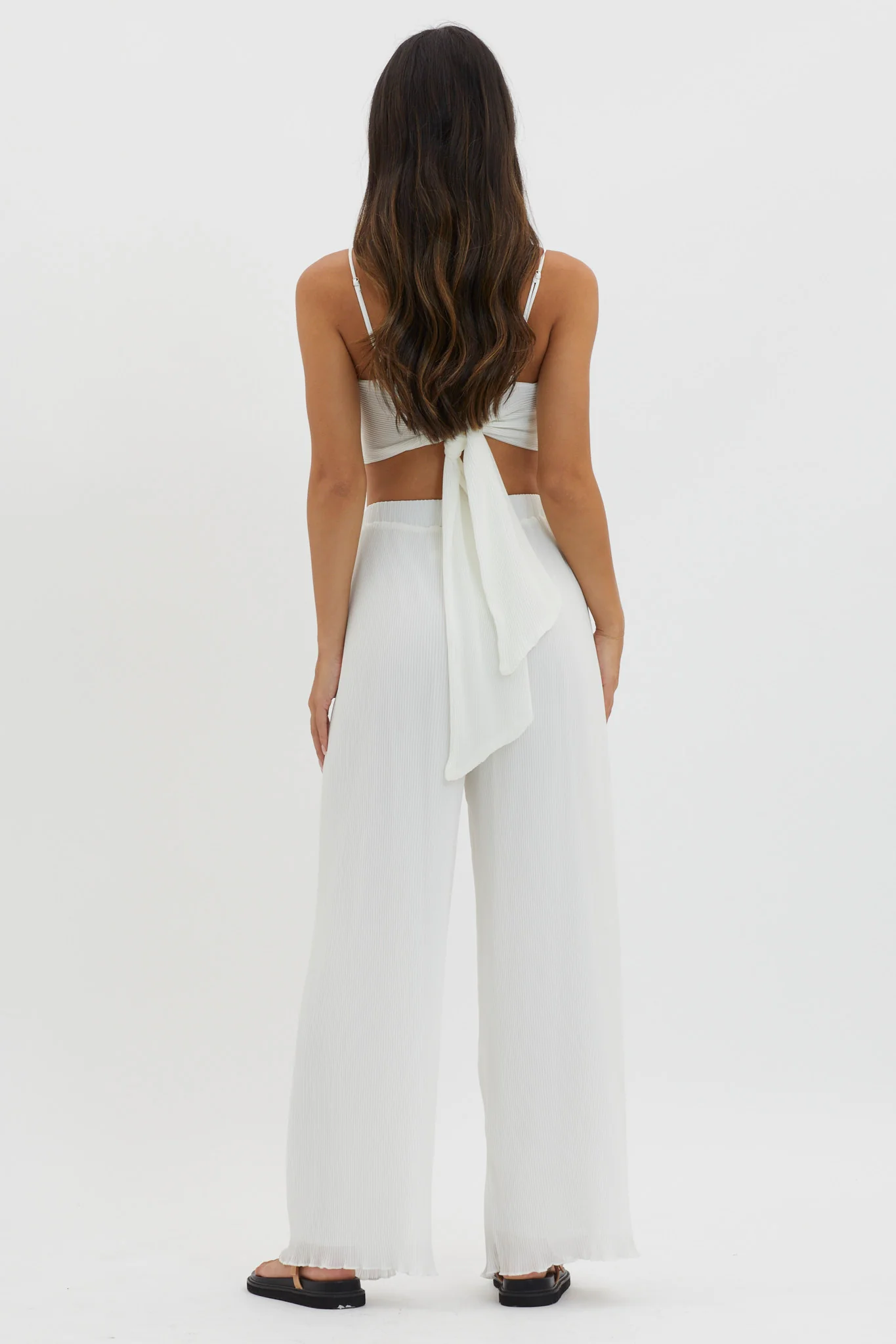 Light Energy Accordion Pleat Pants White - Image 2