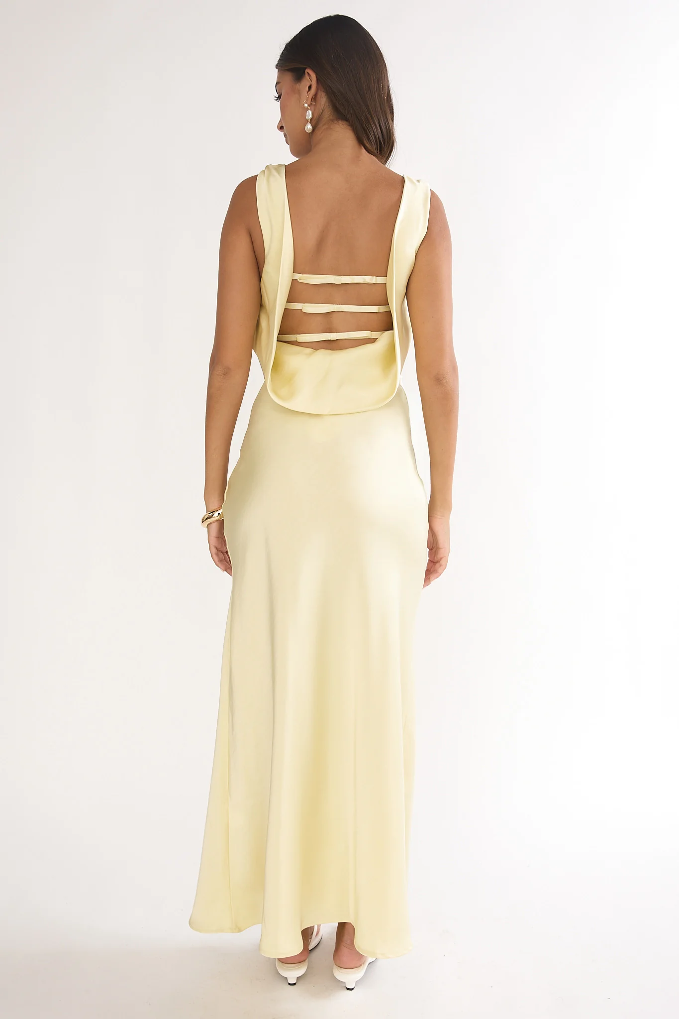 Limelight Luxe Triple Strap Back Maxi Dress Butter - Image 2