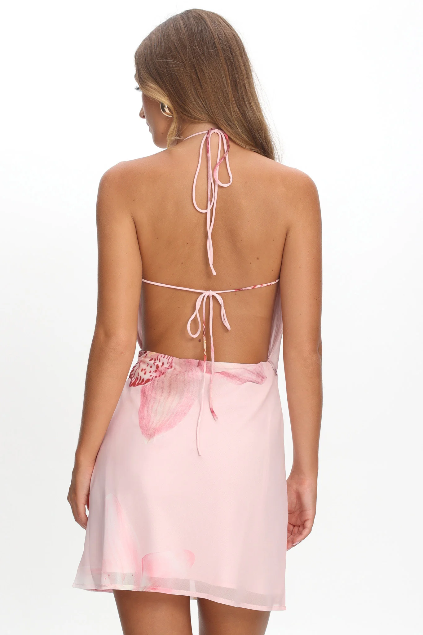 Linger Open Back Mini Dress Lily Pink - Image 2