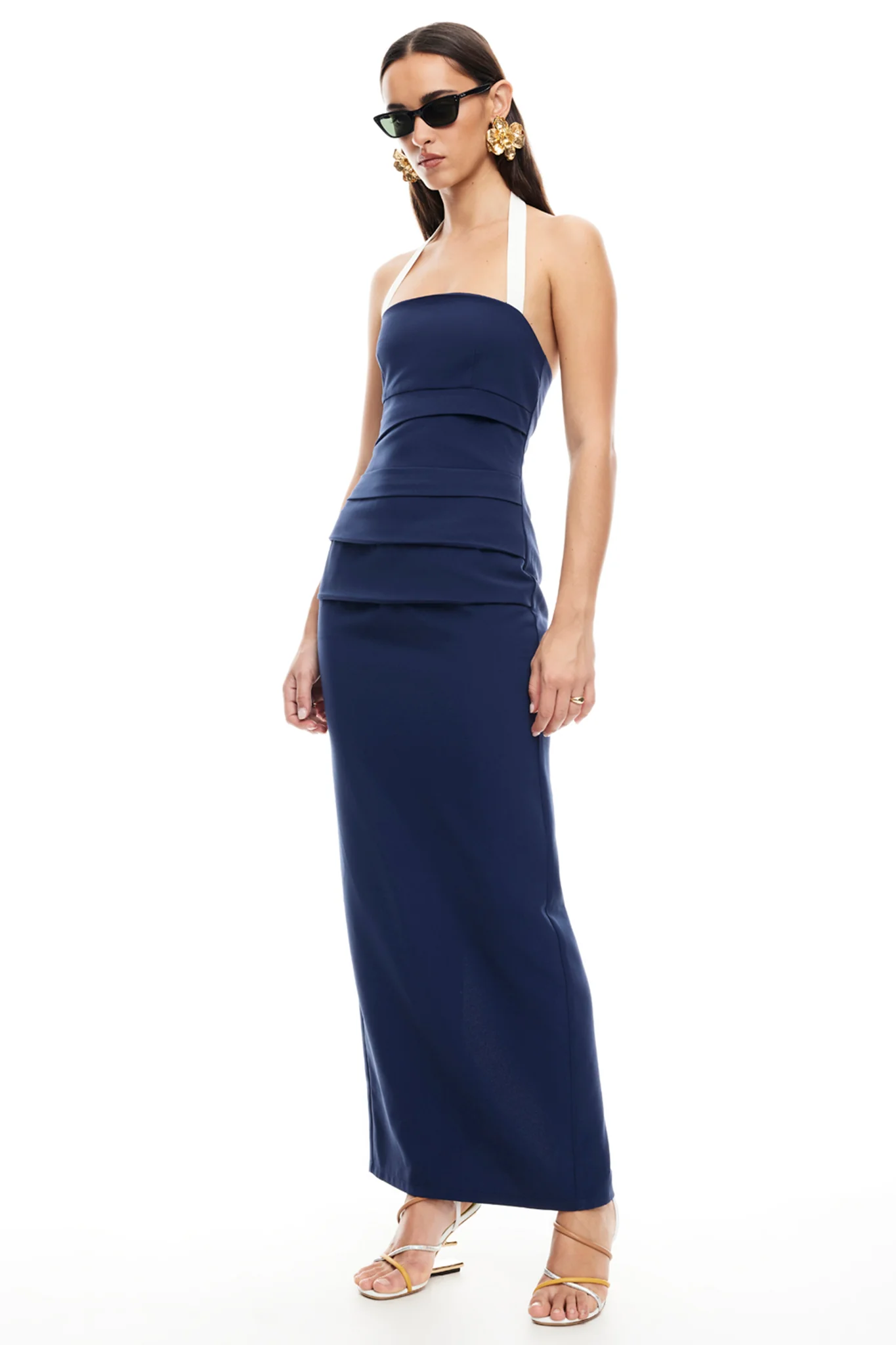 LIONESS 1999 Maxi Dress Navy - Image 3