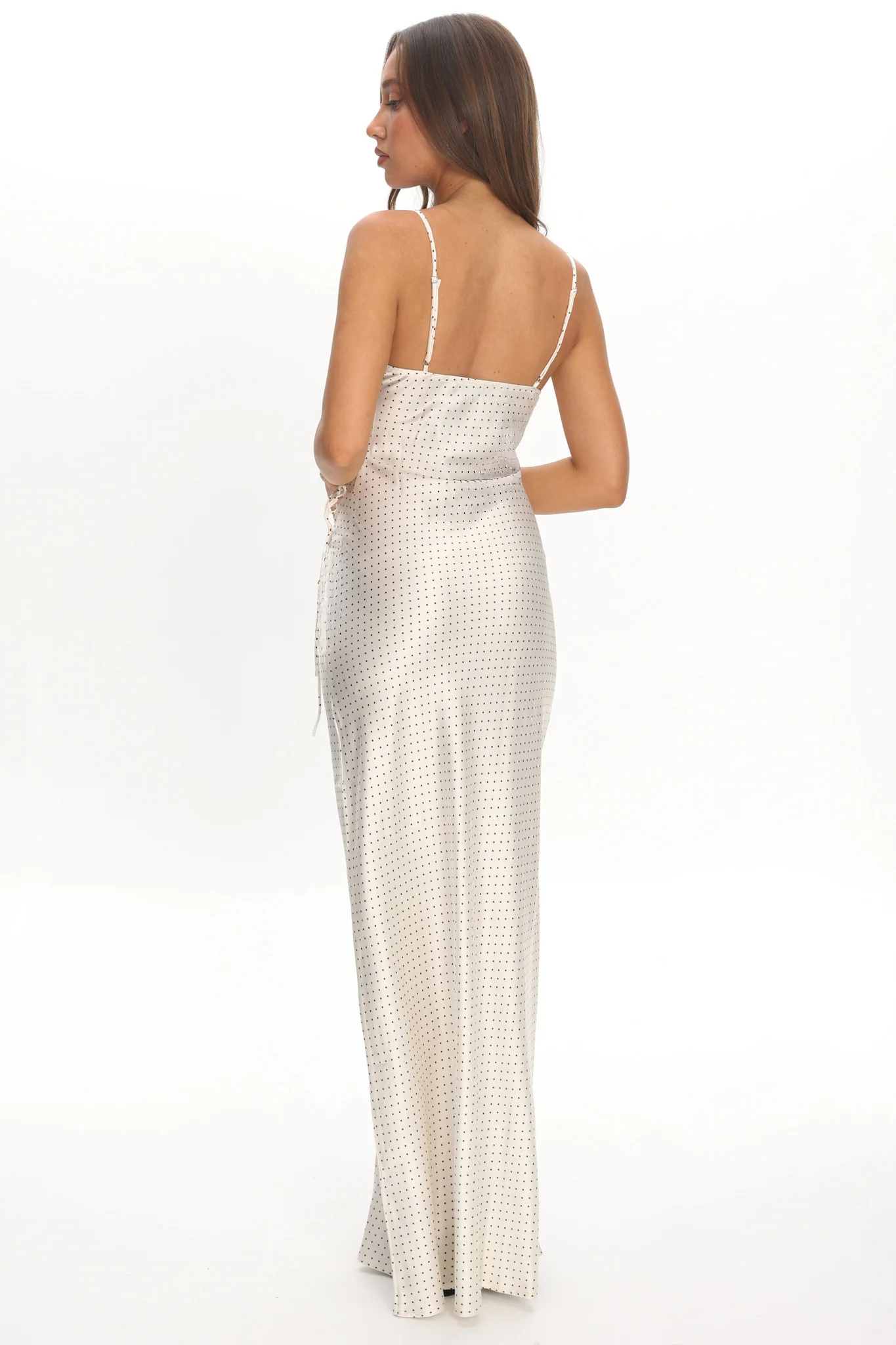 LIONESS About A Girl Maxi Dress Porcelain Polka - Image 3