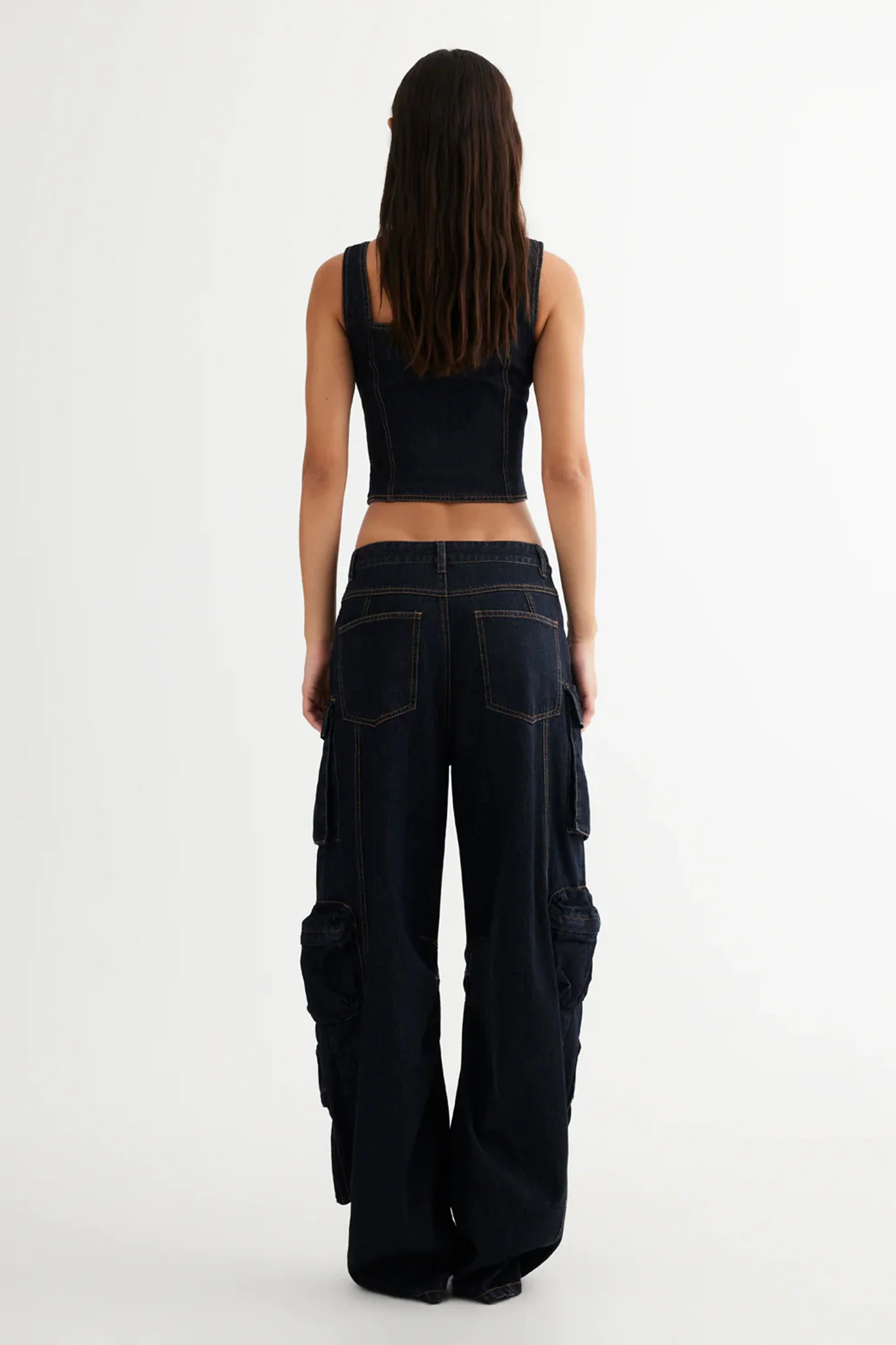 LIONESS After Hours Corset Dark Denim - Image 2